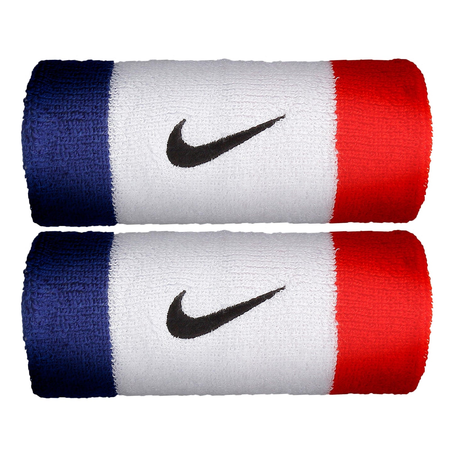 Nike Swoosh Doublewide Potítko 2ks v baleni Unisex - bílá, modrá Nike Swoosh Doublewide Potítko 2ks v baleni Unisex - bílá, modrá