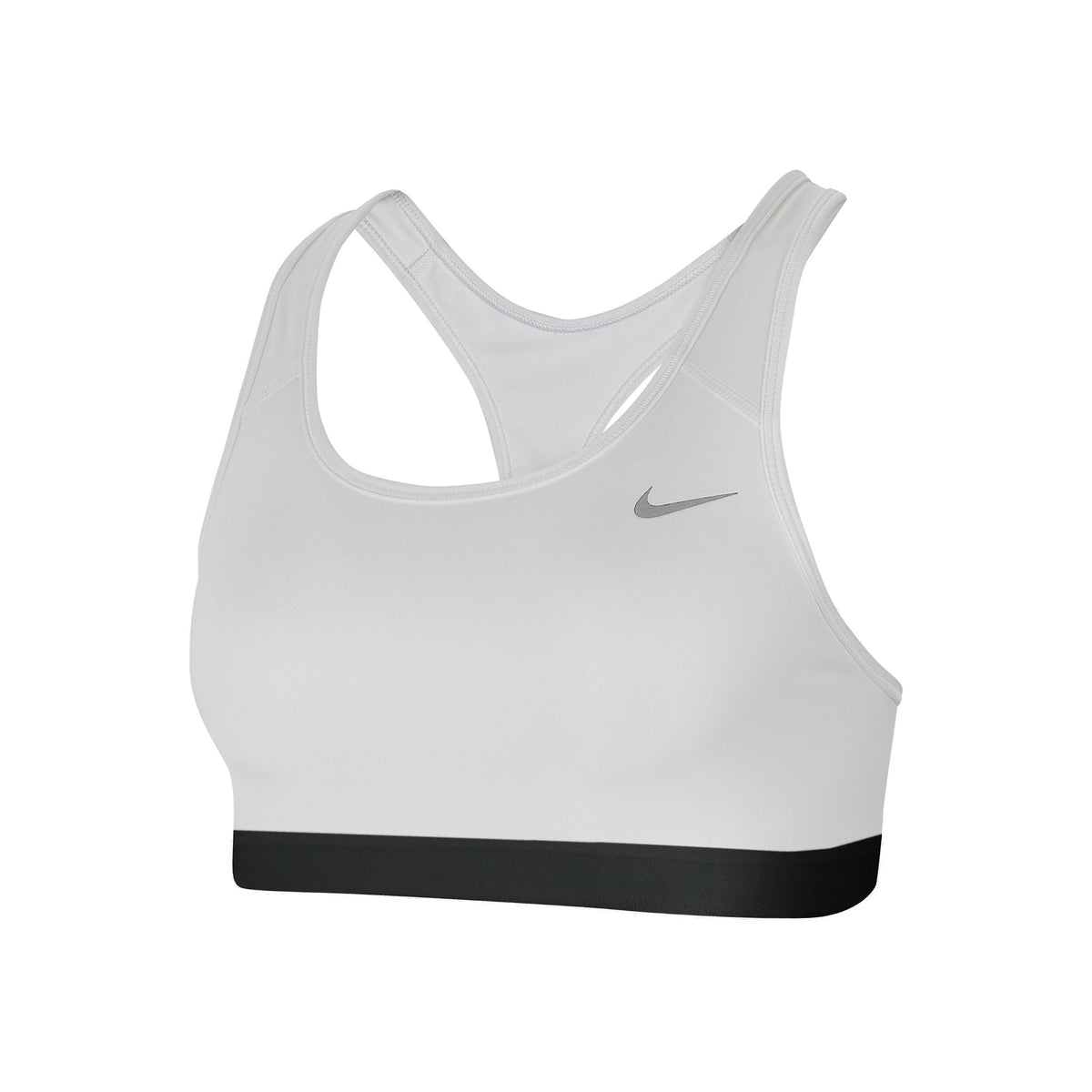 Nike Swoosh Sportovní podprsenka Dívky - bílá, černá Nike Swoosh Sportovní podprsenka Dívky - bílá, černá