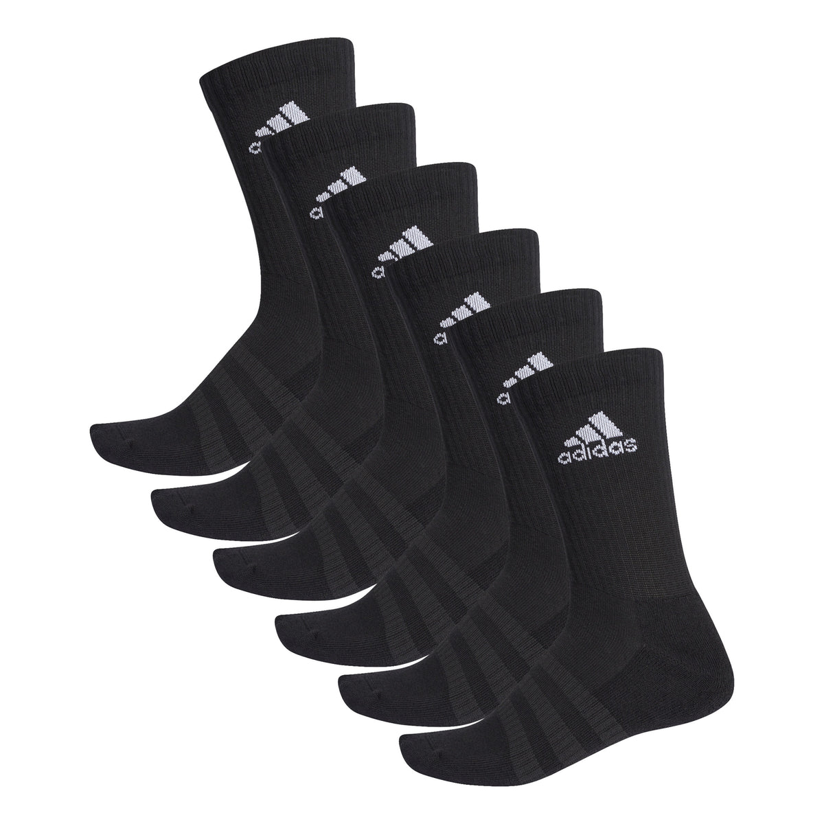 adidas Cush Crew Sportovní ponožky 6ks balení Unisex - černá, bílá adidas Cush Crew Sportovní ponožky 6ks balení Unisex - černá, bílá