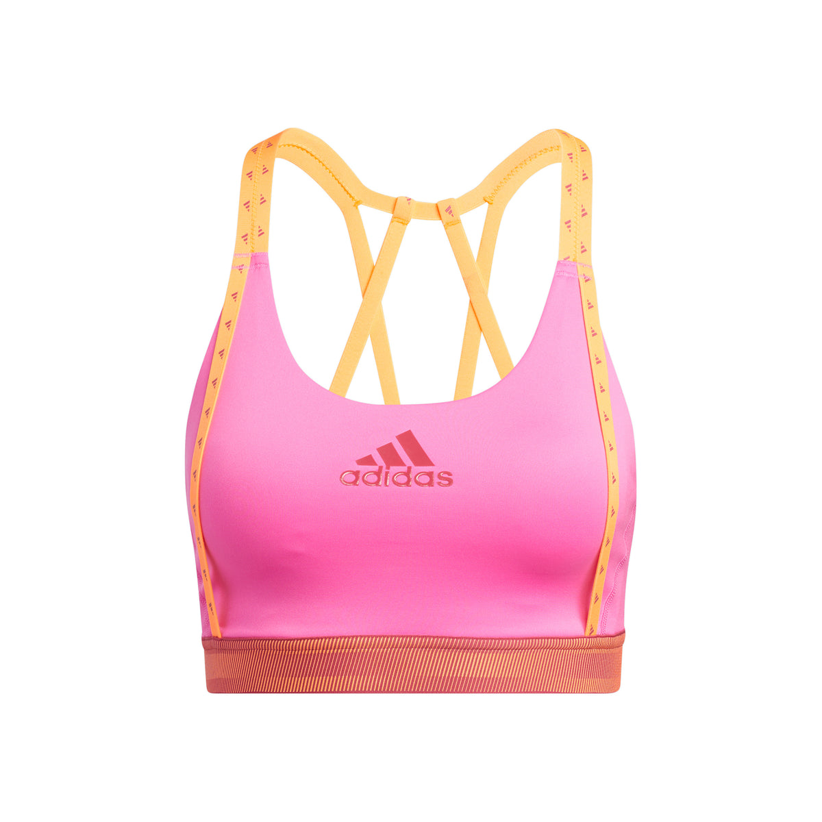adidas Don´t Rest Branded Sportovní podprsenka Dámy - neonové růžová, žlutá adidas Don´t Rest Branded Sportovní podprsenka Dámy - neonové růžová, žlutá