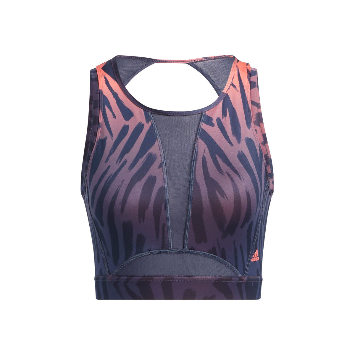 adidas TIGR All over Print Sportovní podprsenka Dámy - tmavě modrá, korálová adidas TIGR All over Print Sportovní podprsenka Dámy - tmavě modrá, korálová