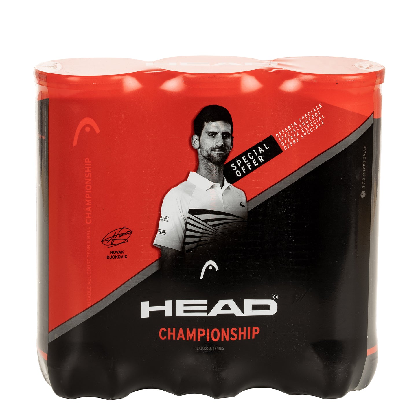 HEAD 3x Championship Novak 3ks V Dóze HEAD 3x Championship Novak 3ks V Dóze