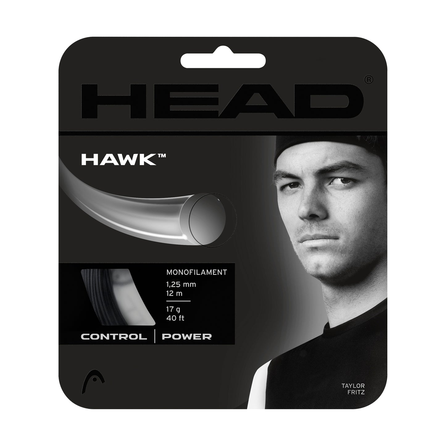 HEAD Hawk Výpletová Sada 12m-Černá HEAD Hawk Výpletová Sada 12m-Černá