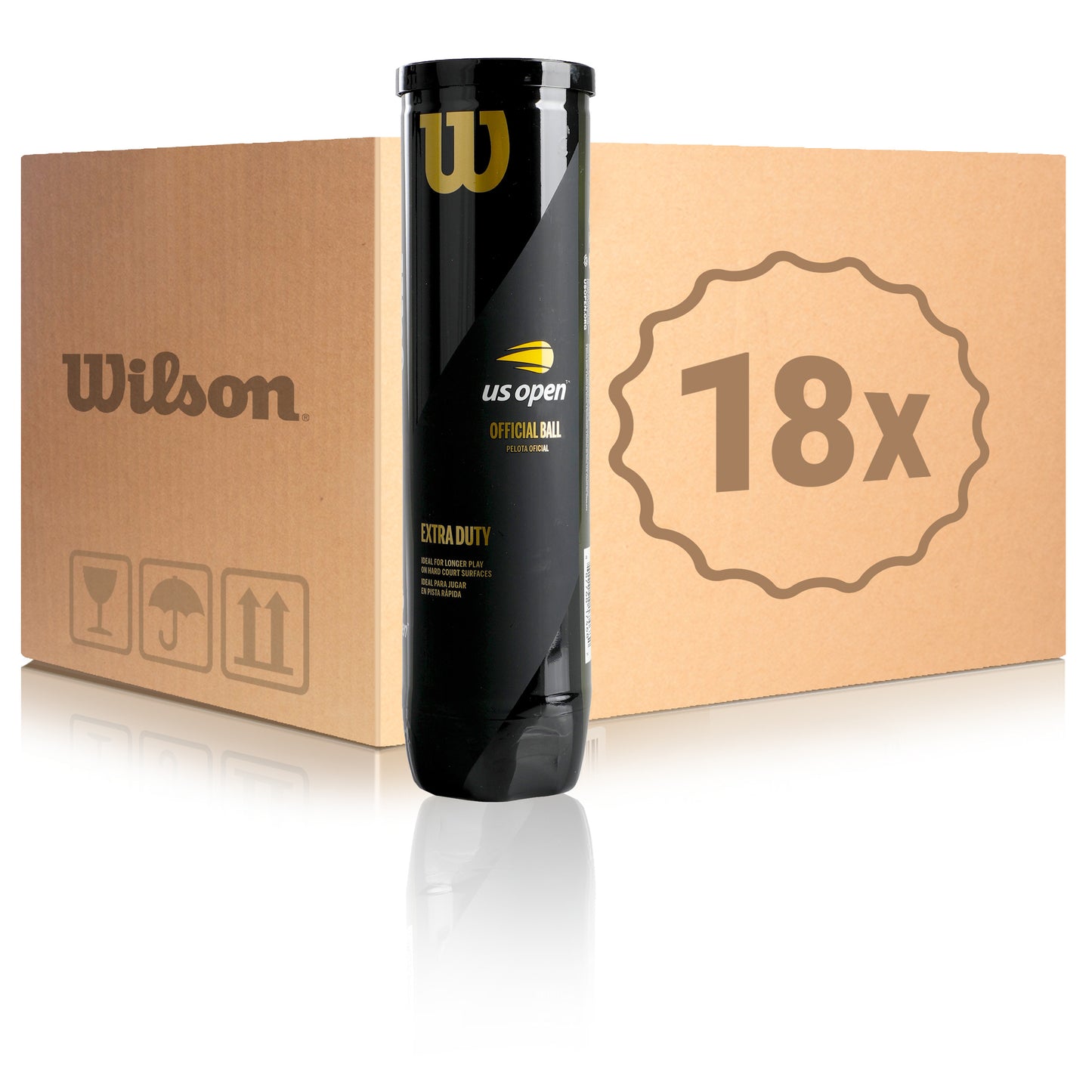 Wilson 18 x 4ks v dóze US Open V kartónu Wilson 18 x 4ks v dóze US Open V kartónu