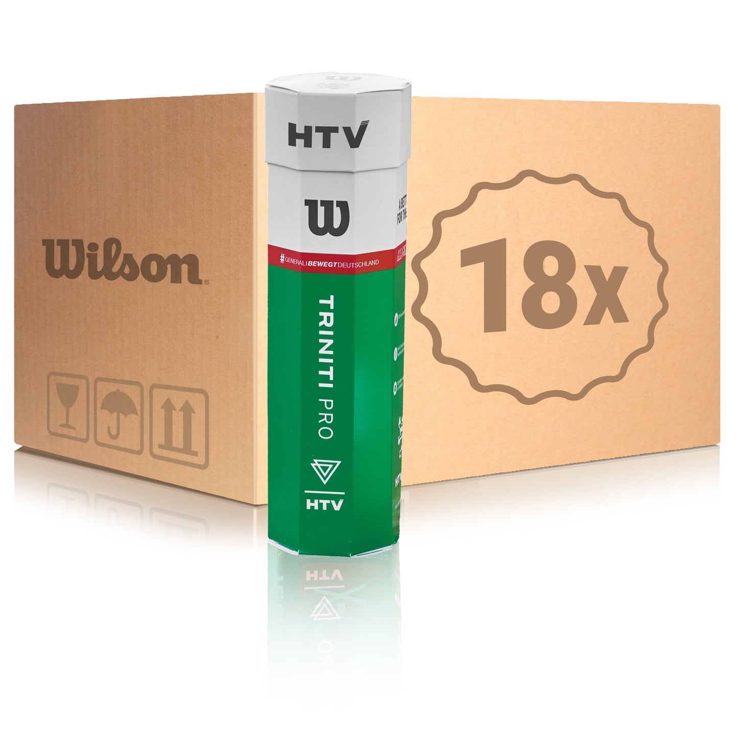 Wilson 18 x 4ks v dóze HTV Triniti Pro V kartónu Wilson 18 x 4ks v dóze HTV Triniti Pro V kartónu