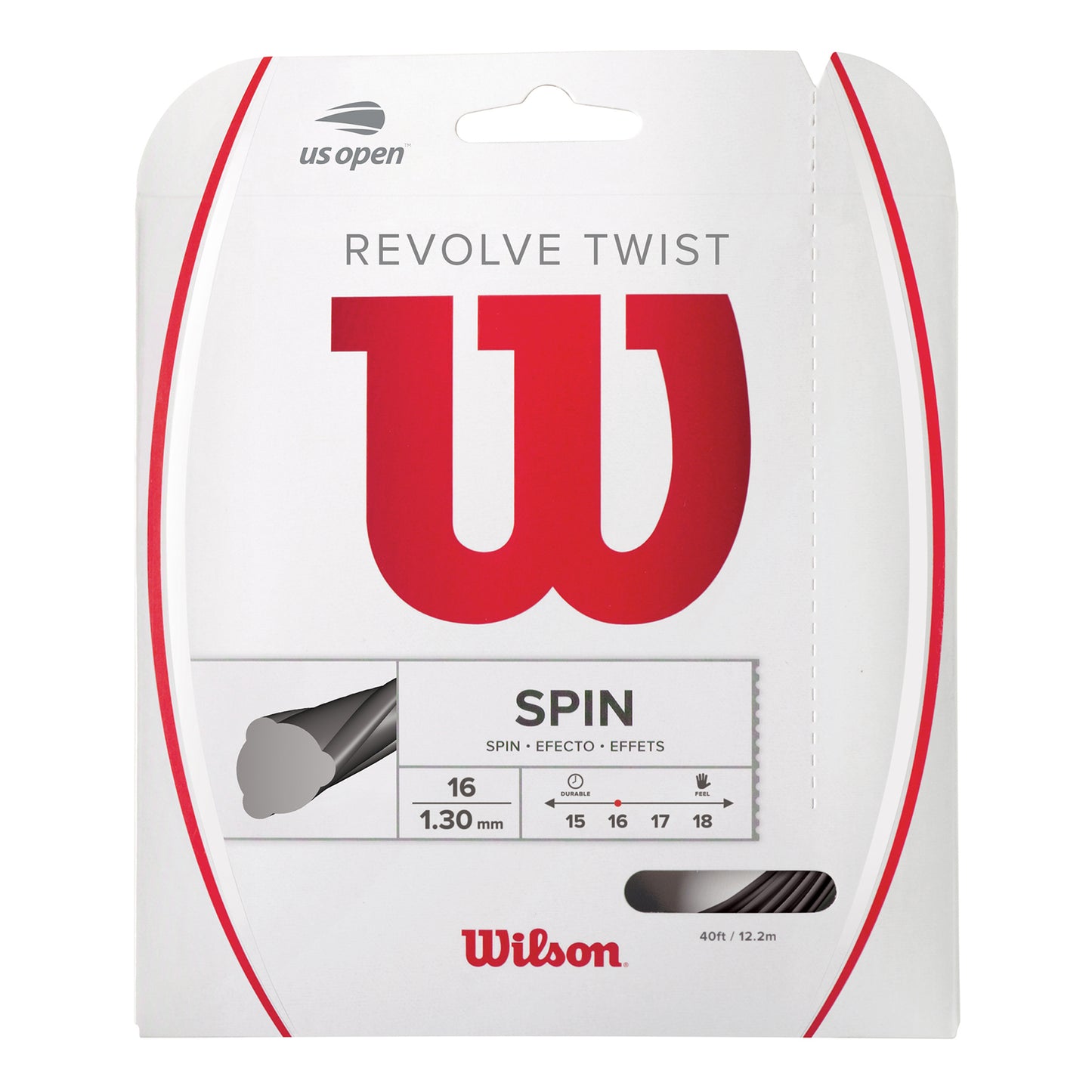 Wilson Revolve Twist Výpletová sada 12,2m - šedá Wilson Revolve Twist Výpletová sada 12,2m - šedá