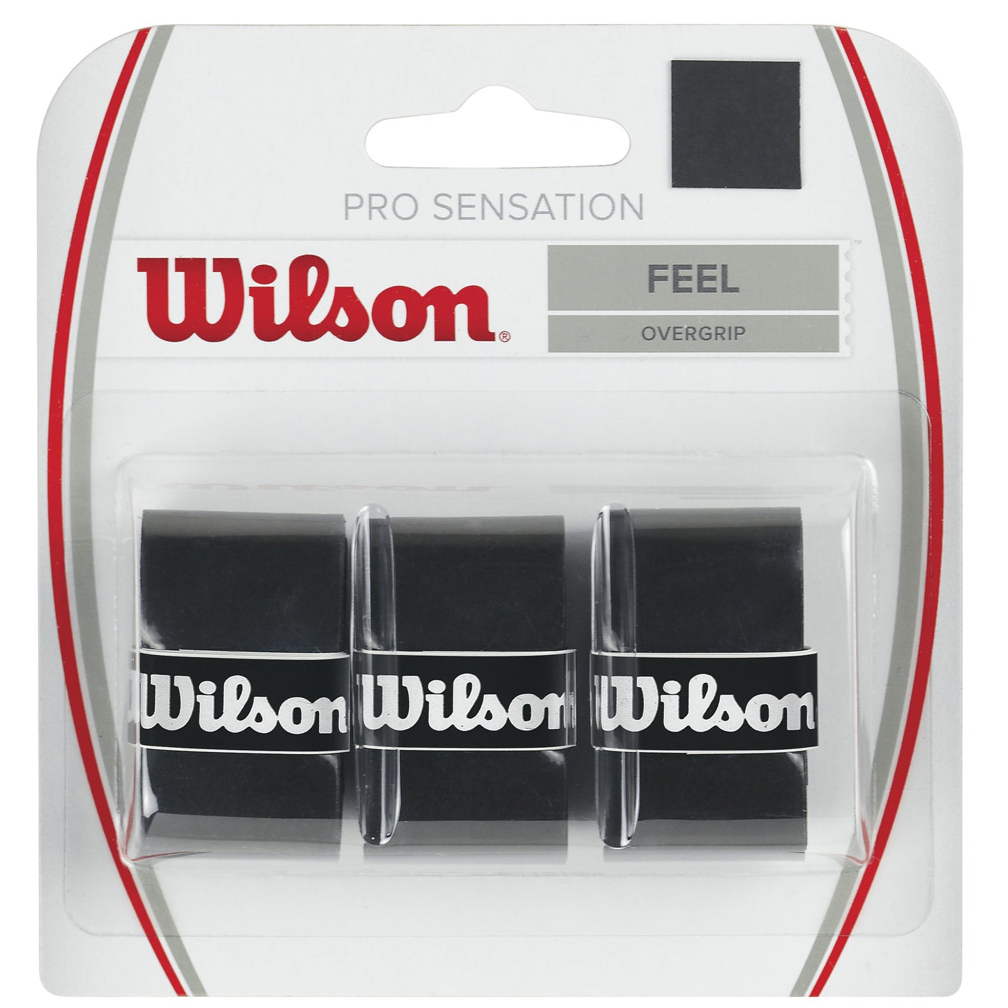 Wilson Pro Overgrip Sensation 3ks v baleni - černá Wilson Pro Overgrip Sensation 3ks v baleni - černá