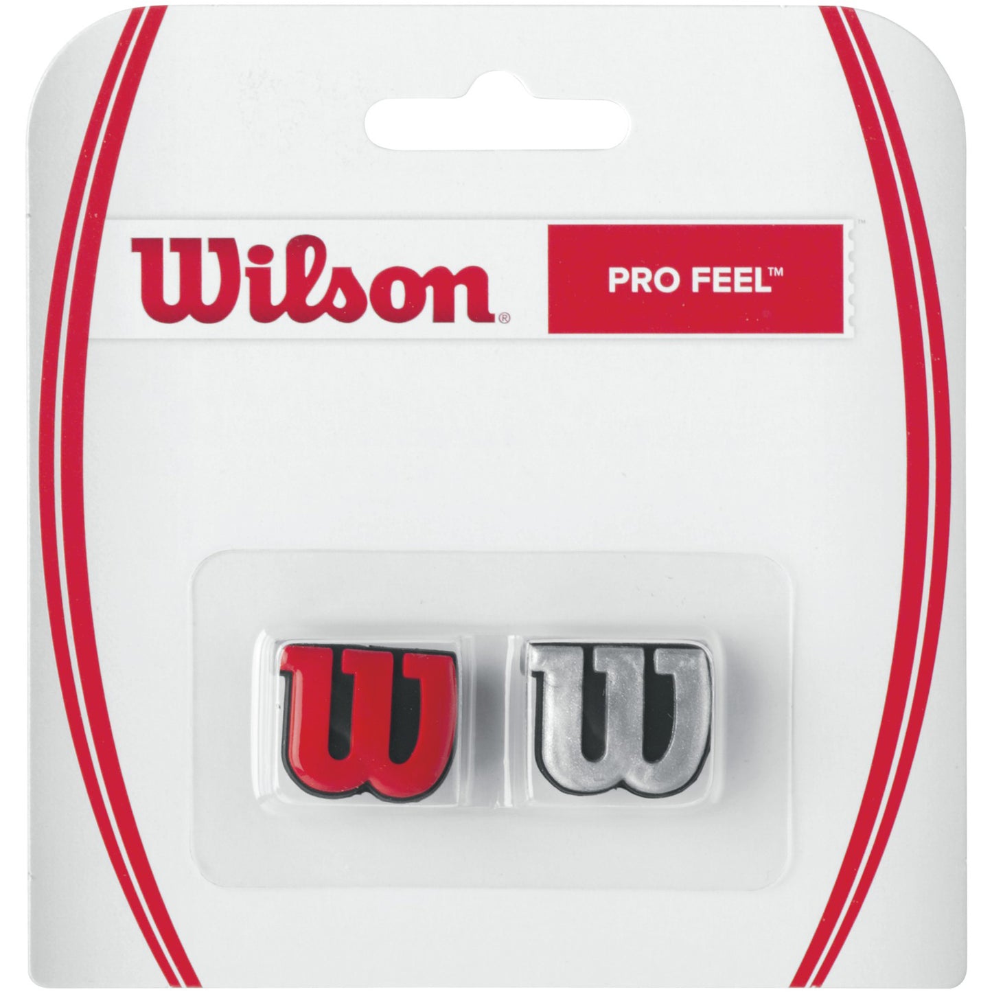 Wilson Pro Feel Tlumítko Vibrací 2ks V Baleni-Stříbrná ,Červená Wilson Pro Feel Tlumítko Vibrací 2ks V Baleni-Stříbrná ,Červená