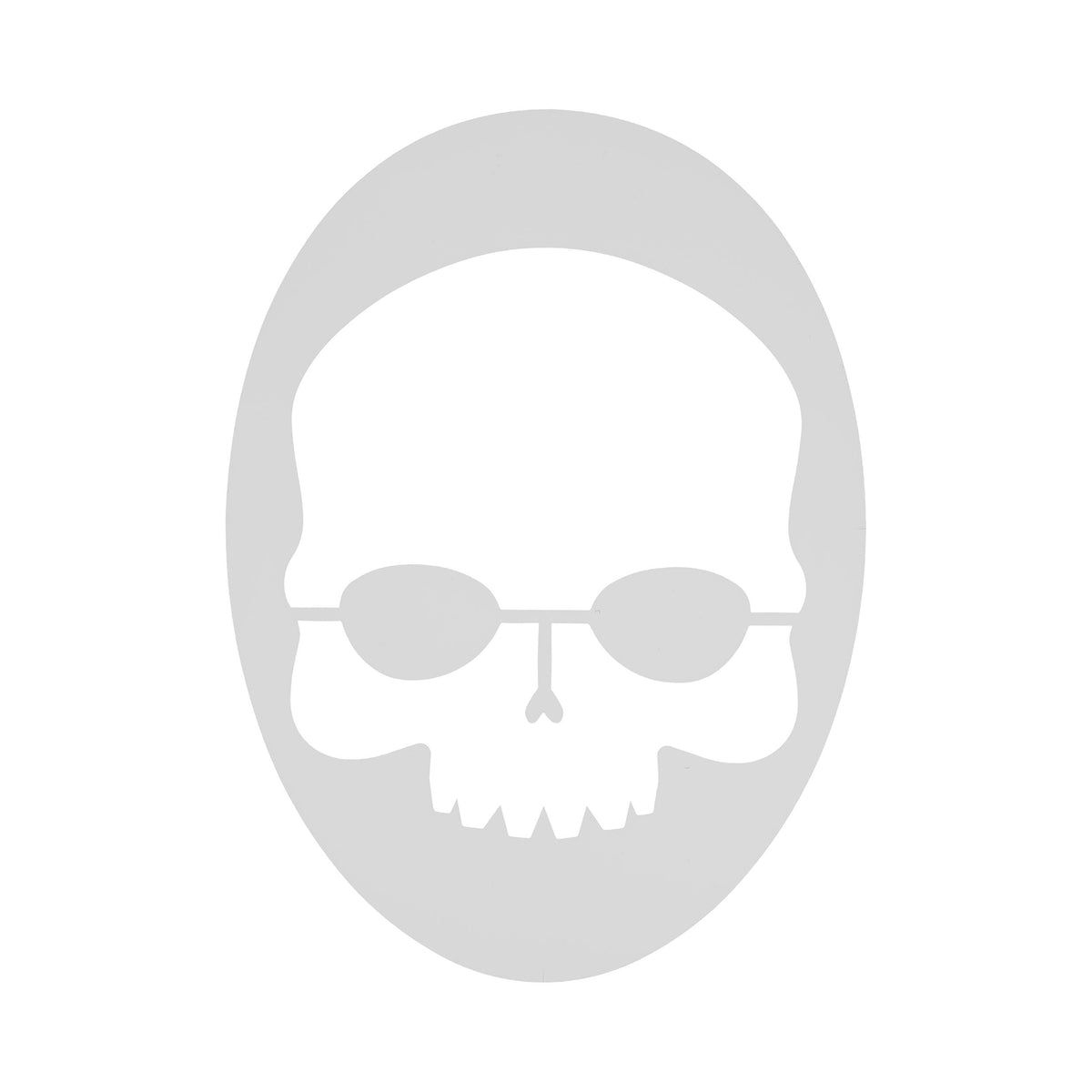 Prince Skull Stencil Šablona Pro Vykreslení Loga-Bílá Prince Skull Stencil Šablona Pro Vykreslení Loga-Bílá