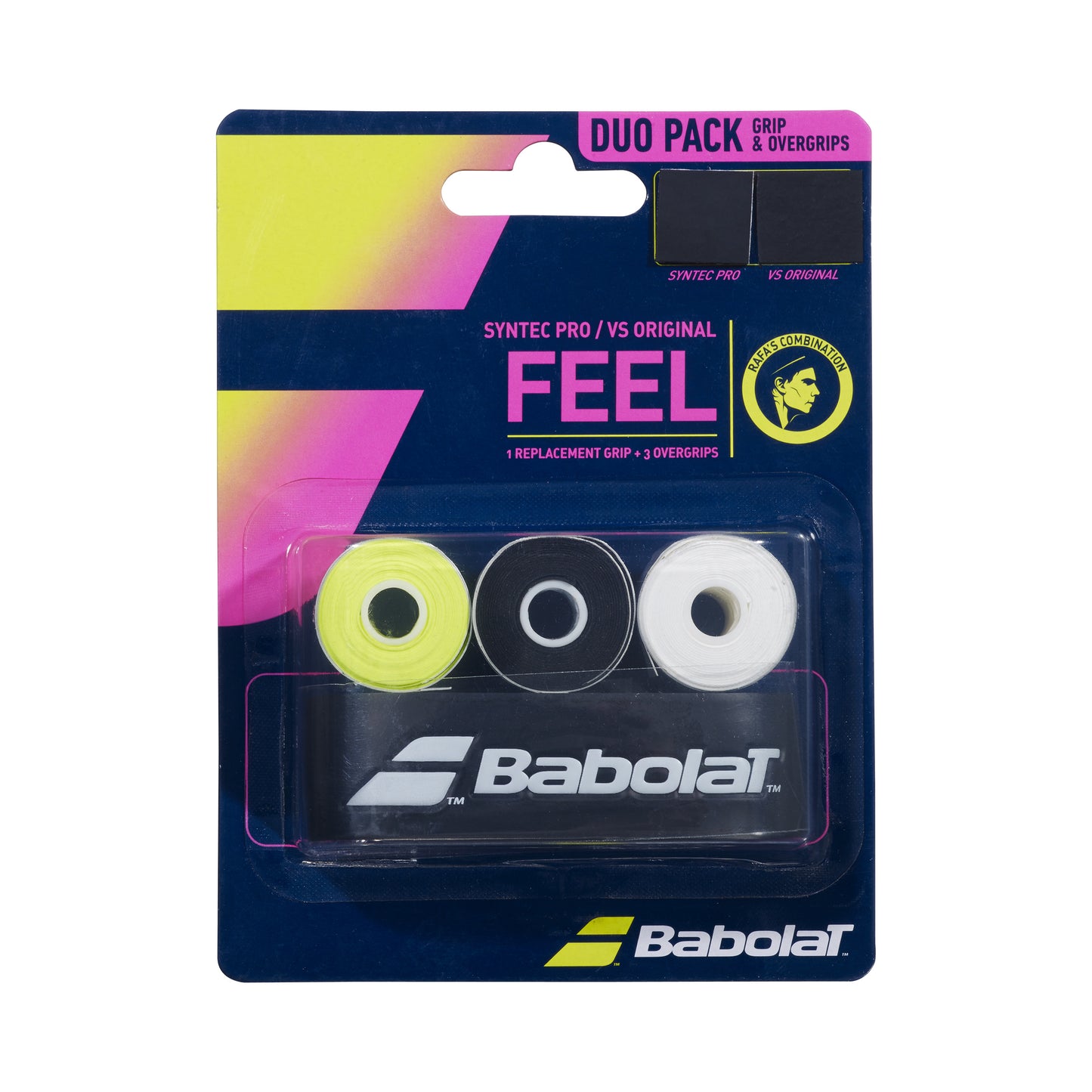 Babolat Syntec Pro X1 + VS Orig X3 4ks V Baleni-Vícebarevné Babolat Syntec Pro X1 + VS Orig X3 4ks V Baleni-Vícebarevné