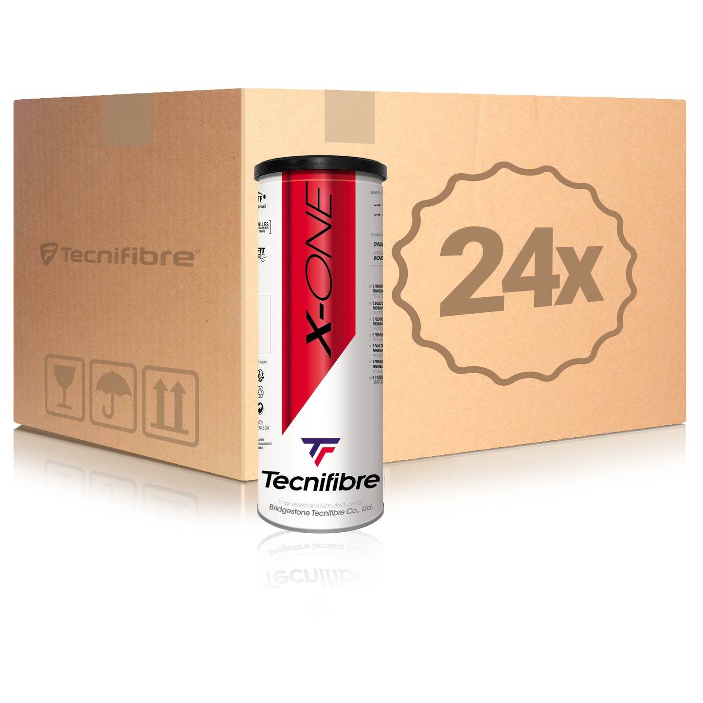 Tecnifibre 24 x 3ks v balení X-One V kartónu Tecnifibre 24 x 3ks v balení X-One V kartónu