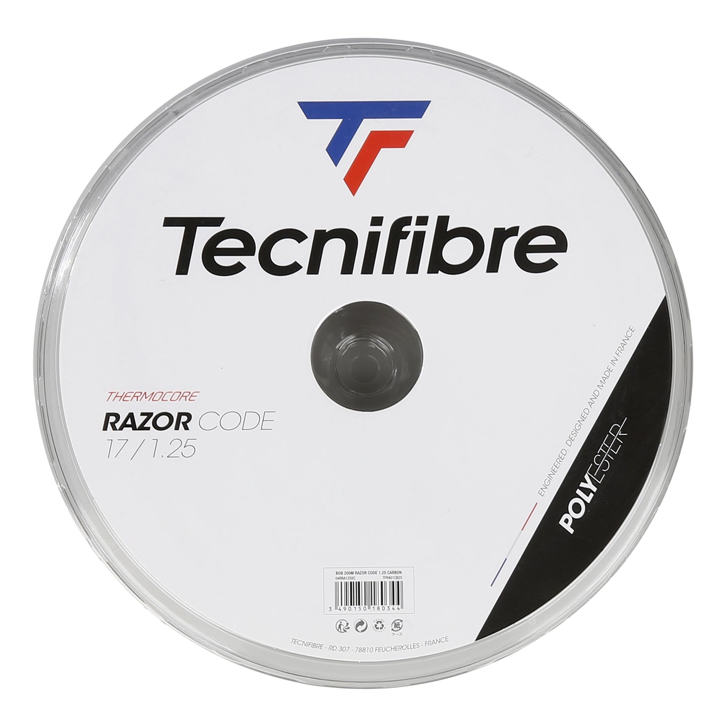 Tecnifibre Razor Code 200m Výplet-Role-Šedá Tecnifibre Razor Code 200m Výplet-Role-Šedá