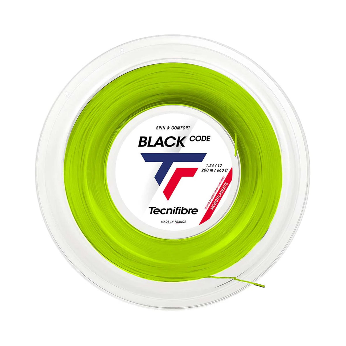 Tecnifibre Black Code 200m Výplet-Role-Limetková Tecnifibre Black Code 200m Výplet-Role-Limetková