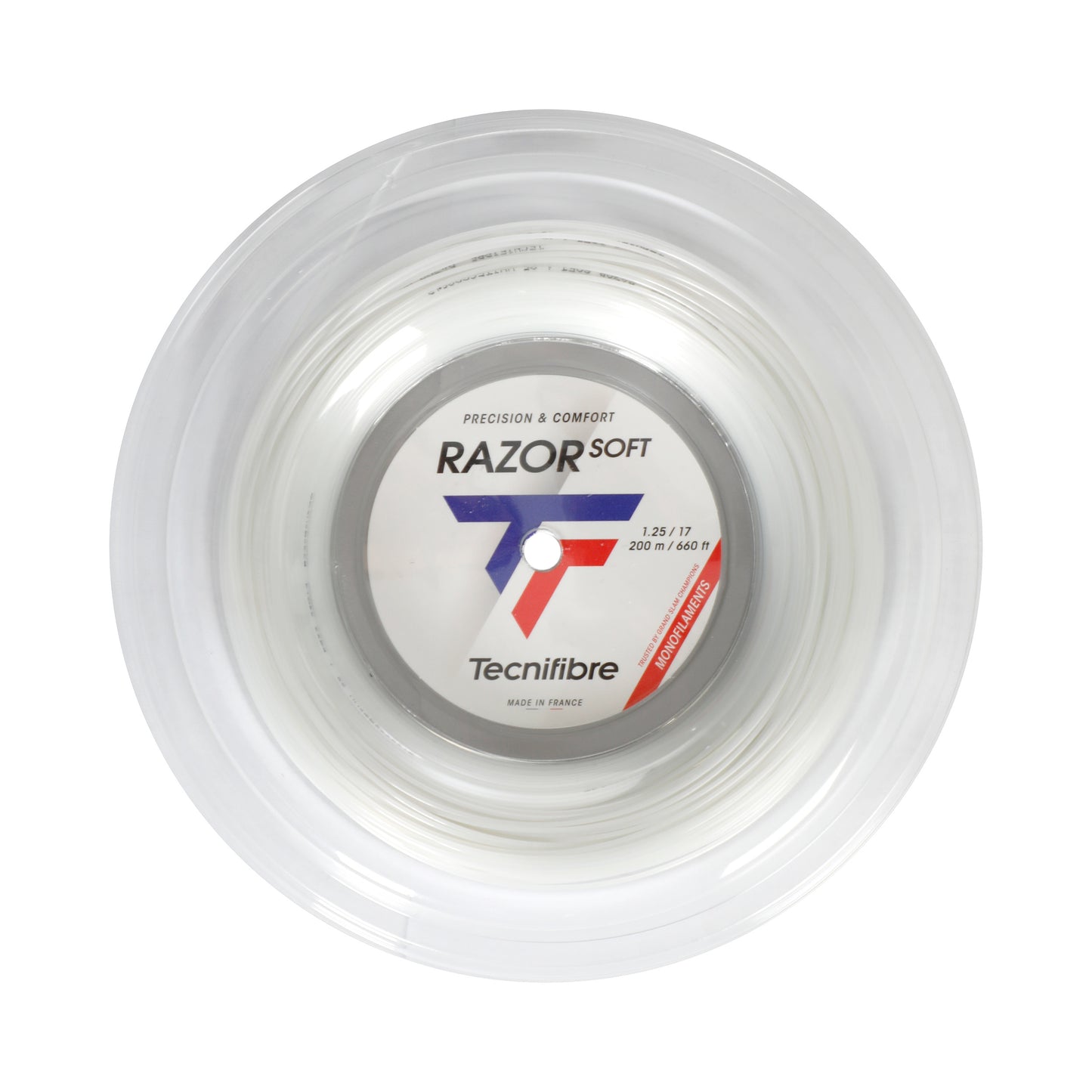 Tecnifibre Razor Soft 200m Výplet-Role-Bílá Tecnifibre Razor Soft 200m Výplet-Role-Bílá