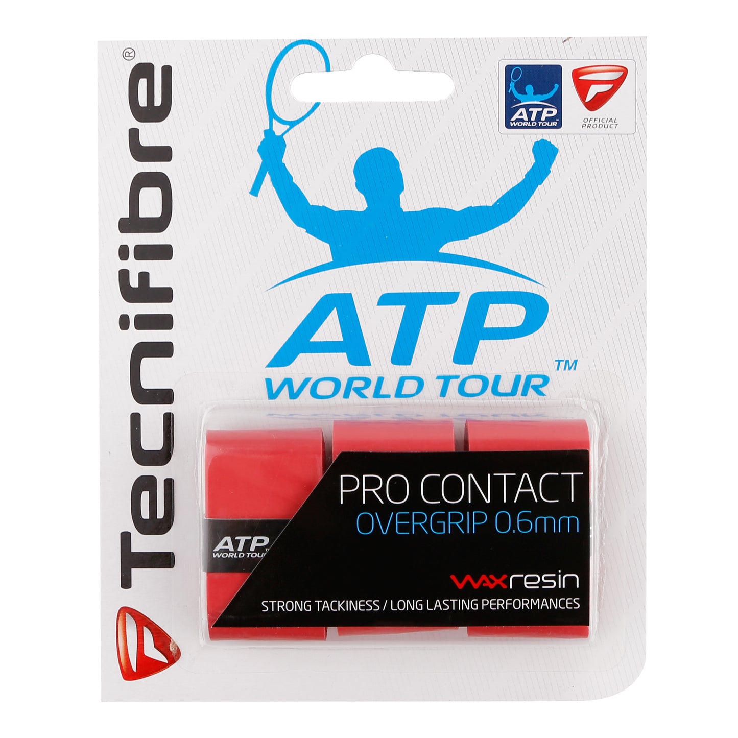 Tecnifibre Contact Pro 3er 3ks V Baleni-Červená Tecnifibre Contact Pro 3er 3ks V Baleni-Červená