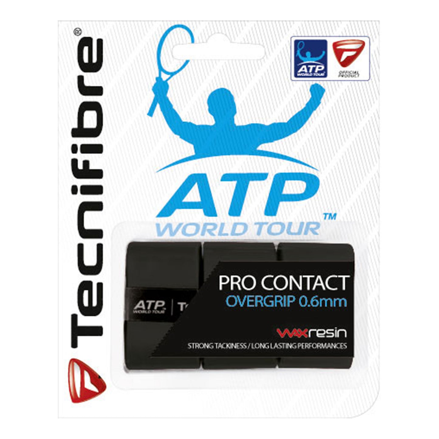 Tecnifibre Contact Pro 3er 3ks v baleni - černá Tecnifibre Contact Pro 3er 3ks v baleni - černá