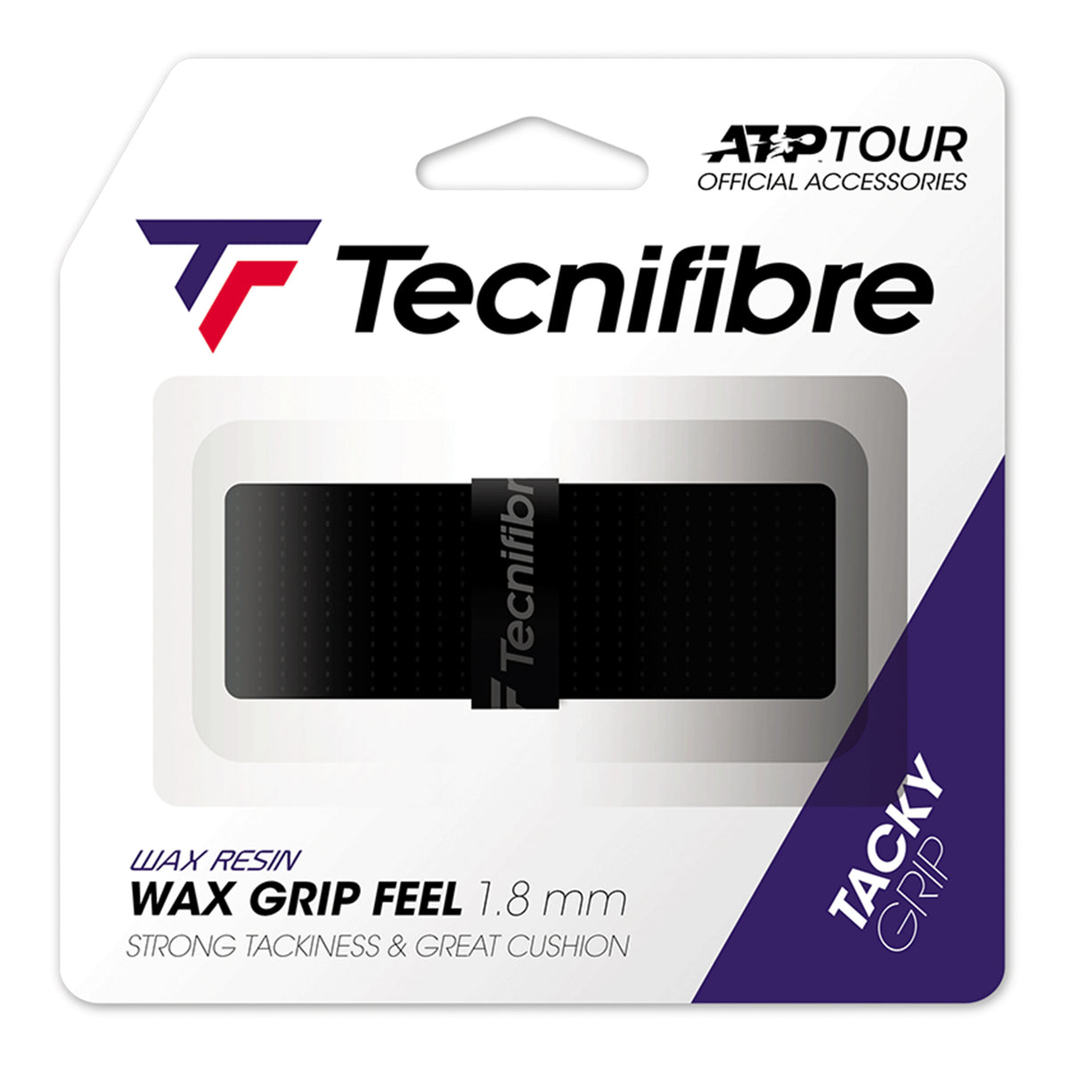 Tecnifibre Wax Feel Grip 1ks v balení-černá Tecnifibre Wax Feel Grip 1ks v balení-černá