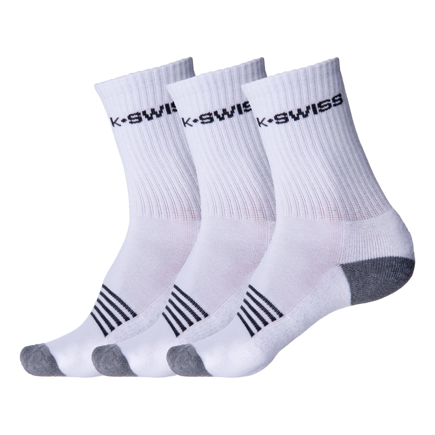 K-Swiss Tenisové Ponožky 3ks V Baleni Muži-Bílá,Černá K-Swiss Tenisové Ponožky 3ks V Baleni Muži-Bílá,Černá