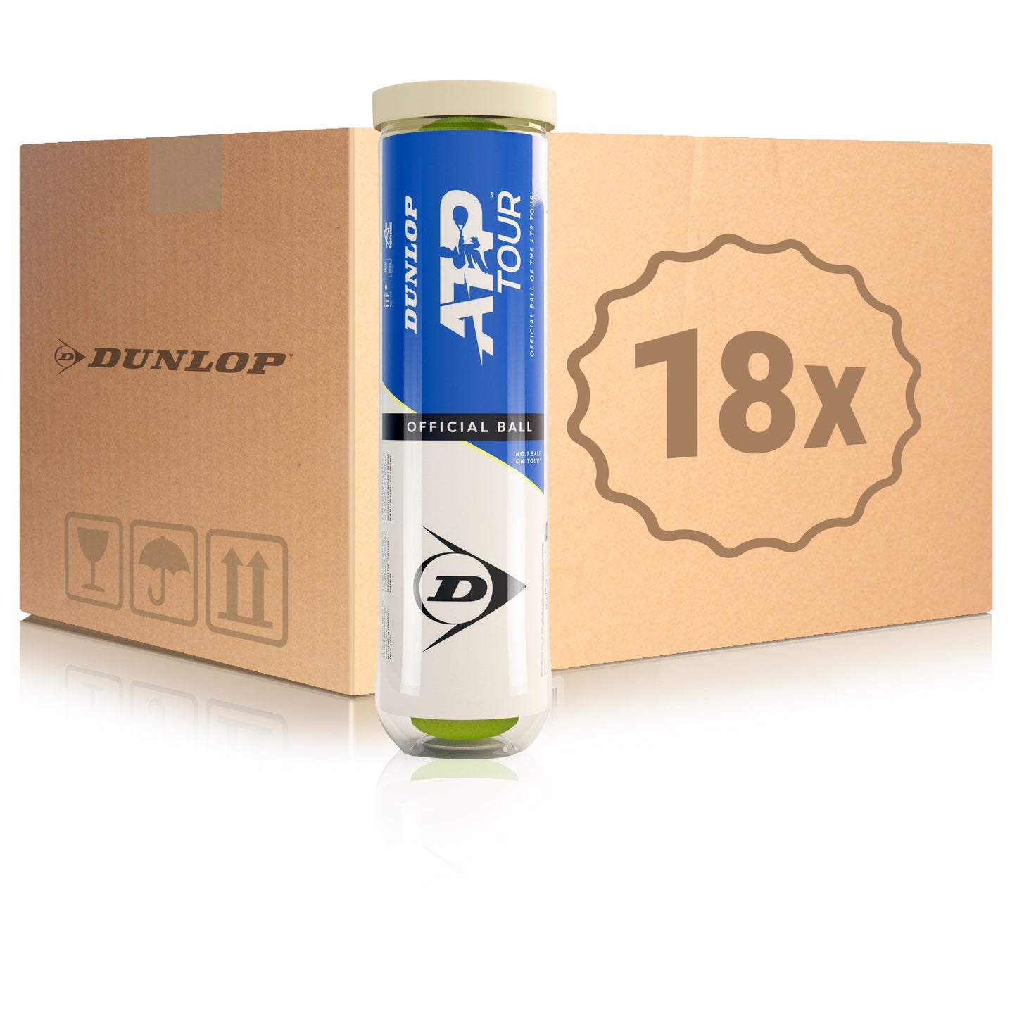 Dunlop 18 x 4ks v dóze ATP V kartónu Dunlop 18 x 4ks v dóze ATP V kartónu