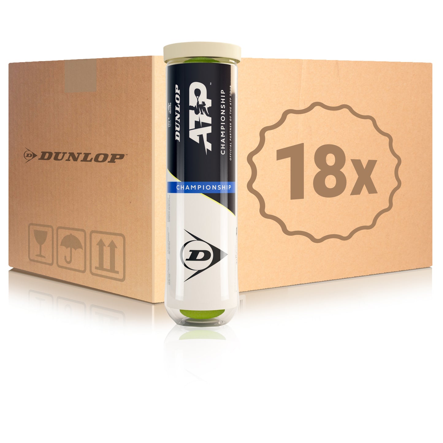 Dunlop 18 x 4ks v dóze ATP Championship V kartónu Dunlop 18 x 4ks v dóze ATP Championship V kartónu