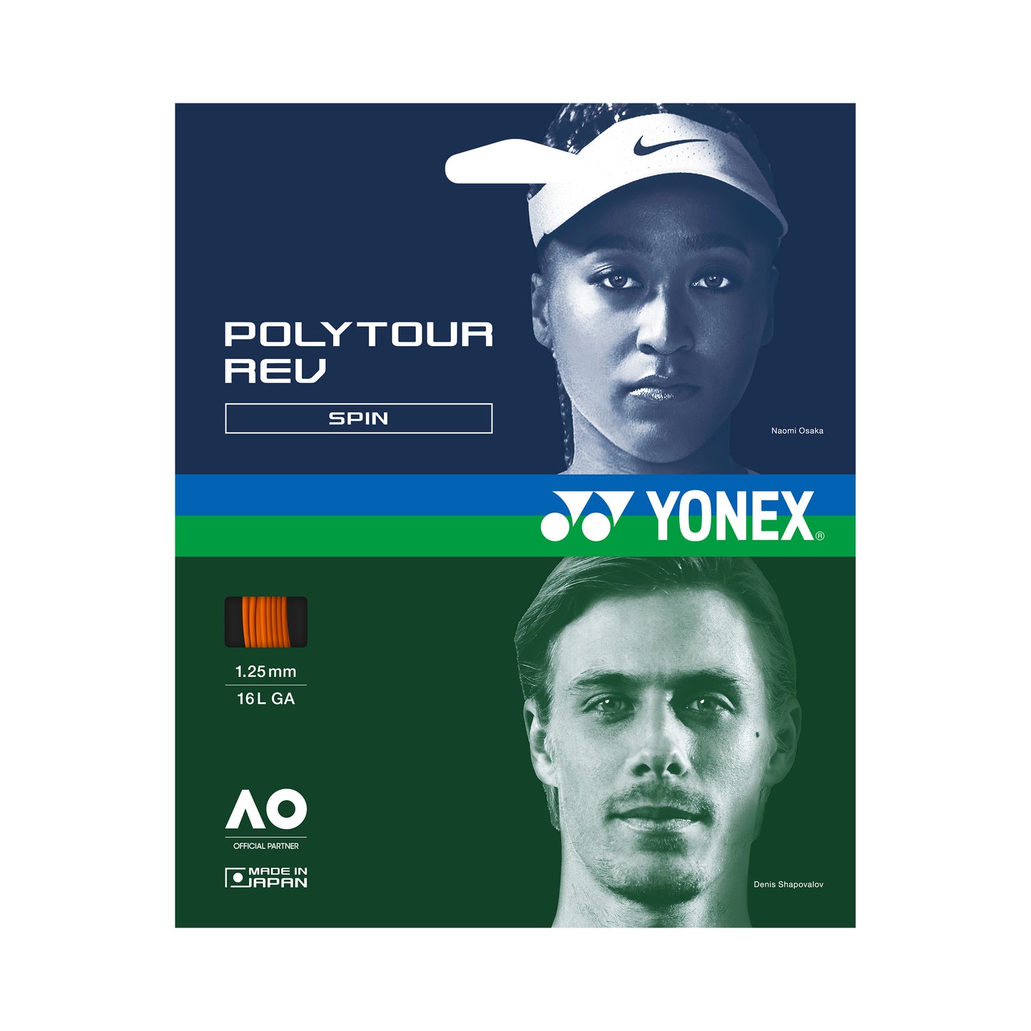 Yonex Poly Tour Rev Výpletová sada 12m - oranžová Yonex Poly Tour Rev Výpletová sada 12m - oranžová