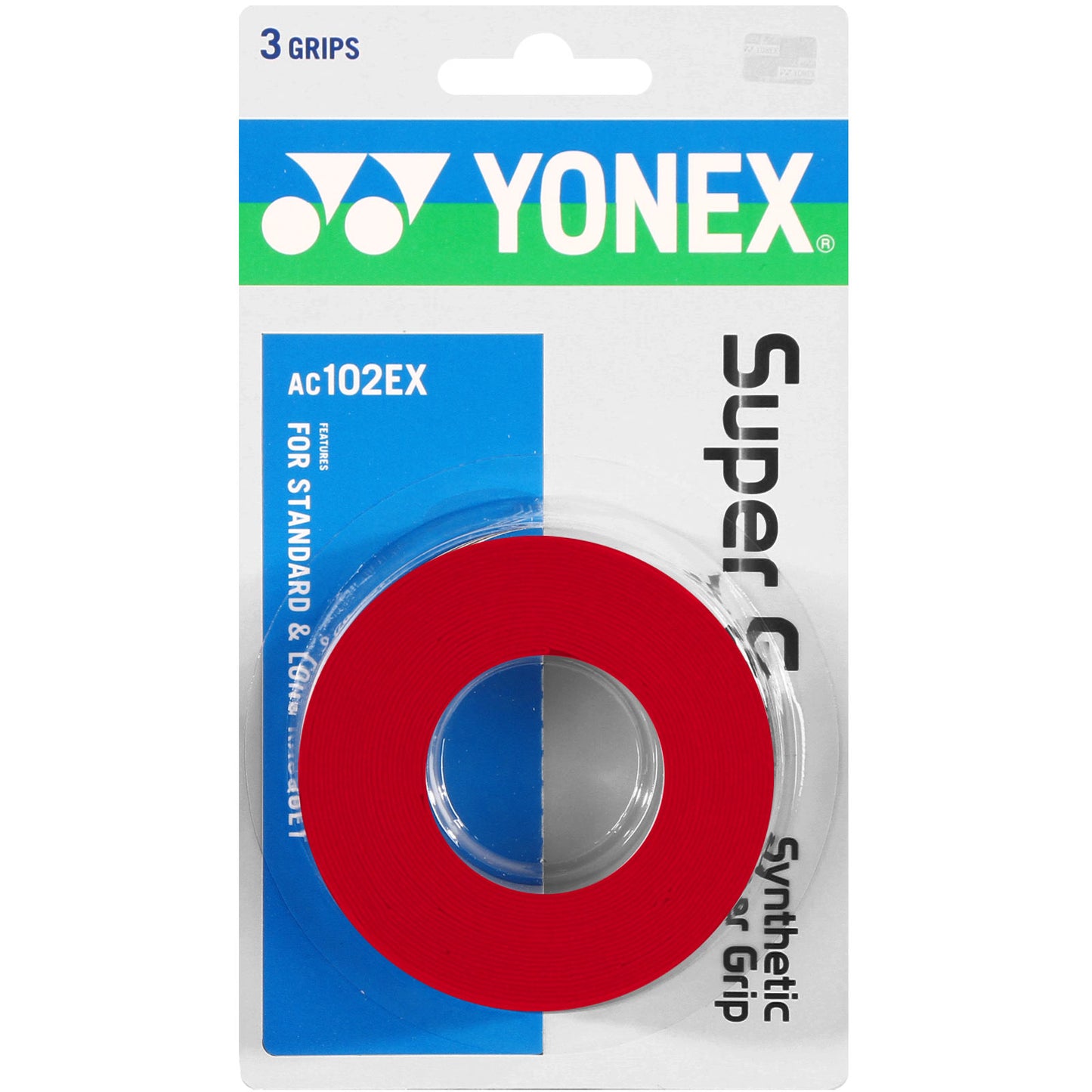 Yonex Super Grap 3ks v baleni - červená Yonex Super Grap 3ks v baleni - červená