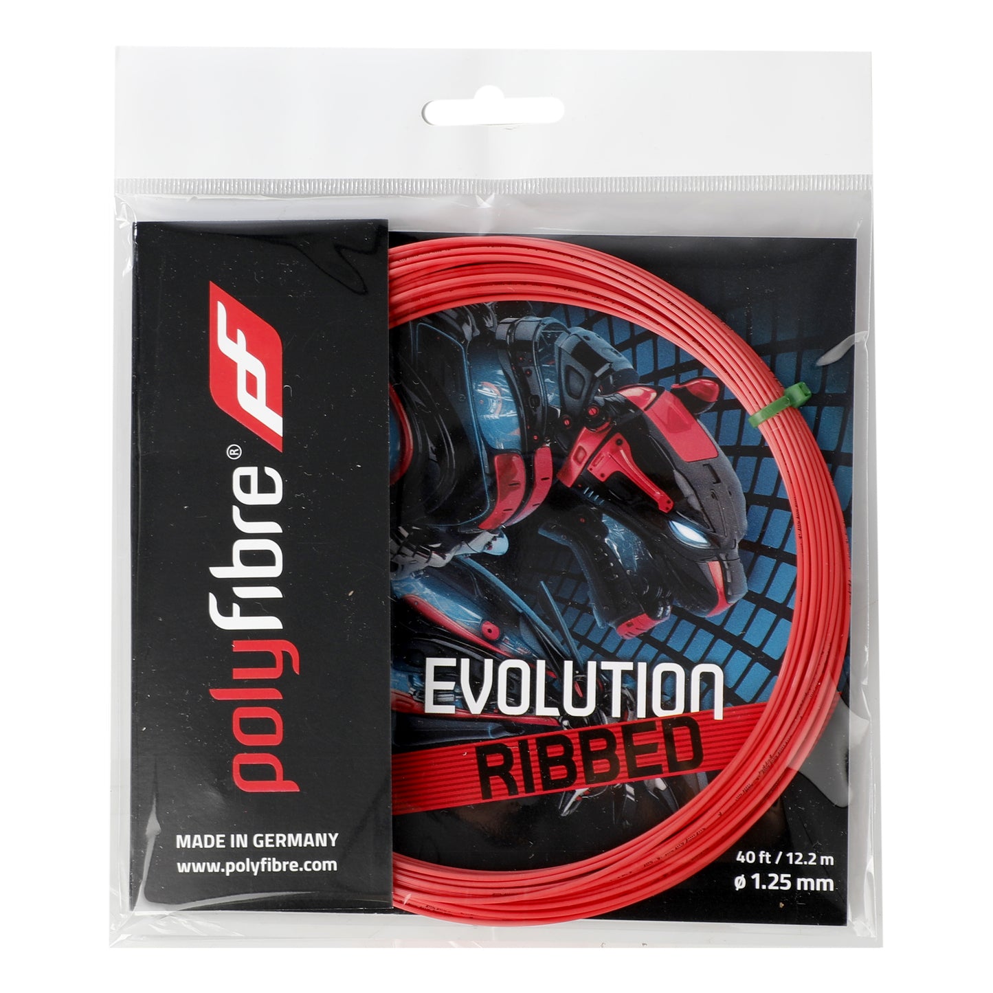 Polyfibre Evolution ribbed Výpletová sada 12m - červená Polyfibre Evolution ribbed Výpletová sada 12m - červená
