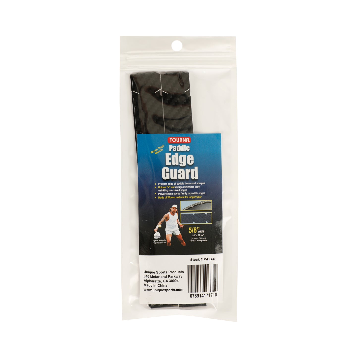 Tourna Padel Edge Guard Wooven 15mm Ochranná Páska Rámu Pro Pickleball-Černá Tourna Padel Edge Guard Wooven 15mm Ochranná Páska Rámu Pro Pickleball-Černá