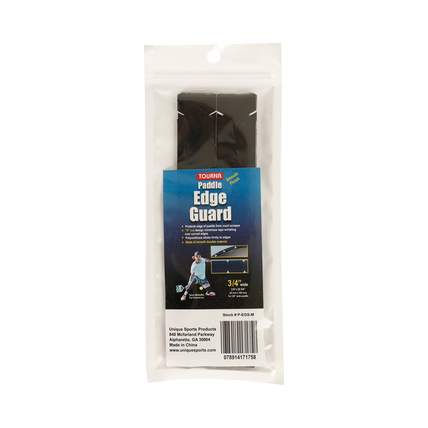 Tourna Padel Edge Guard 16mm Ochranná Páska Rámu Pro Pickleball-Černá Tourna Padel Edge Guard 16mm Ochranná Páska Rámu Pro Pickleball-Černá
