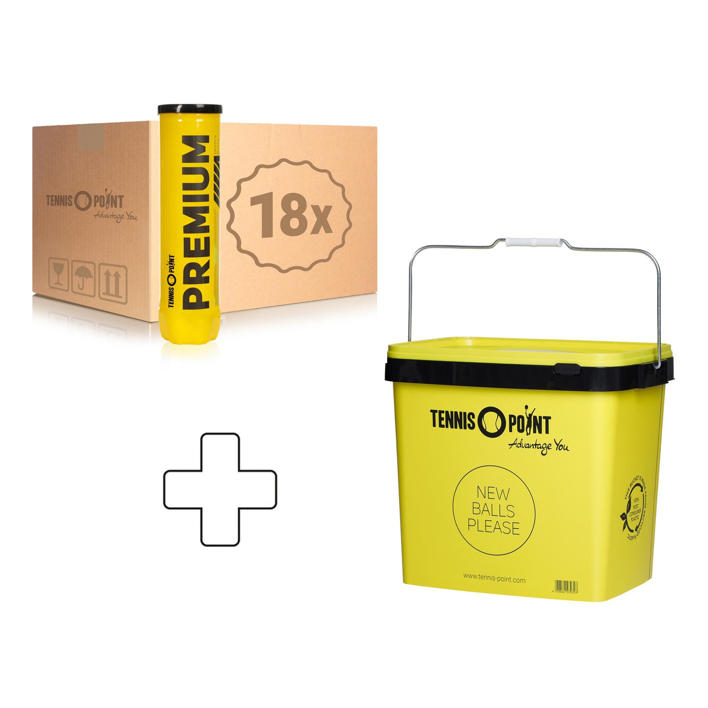 Tennis-Point 18 x 4ks v dóze Premium Tennisball Tennis-Point 18 x 4ks v dóze Premium Tennisball