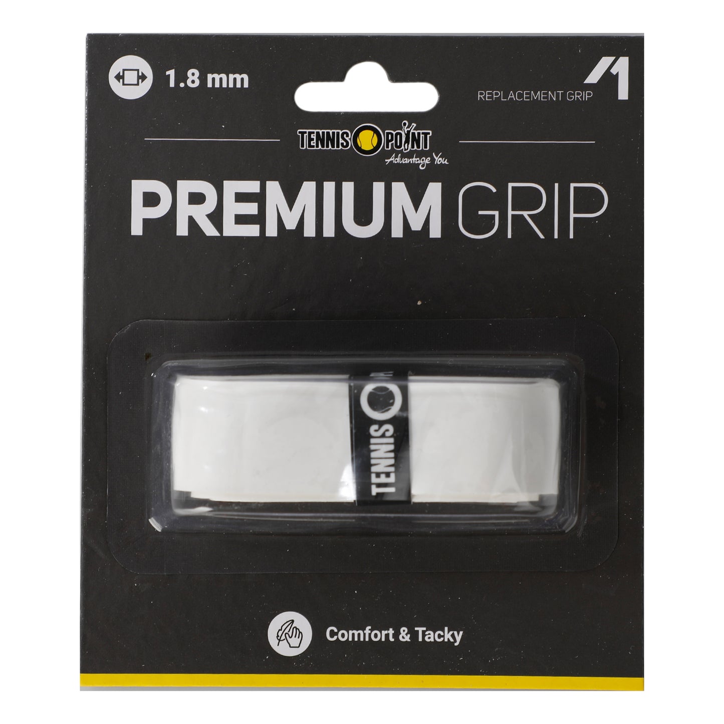 Tennis-Point Premium Grip 1ks V Balení-Bílá Tennis-Point Premium Grip 1ks V Balení-Bílá
