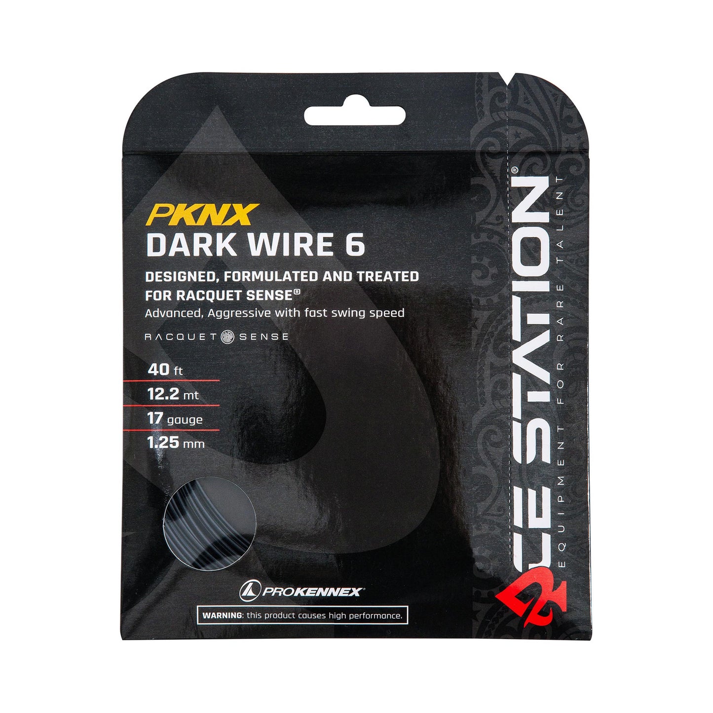 PROKENNEX Dark Wire 6 Výpletová Sada 12,2m-Černá PROKENNEX Dark Wire 6 Výpletová Sada 12,2m-Černá