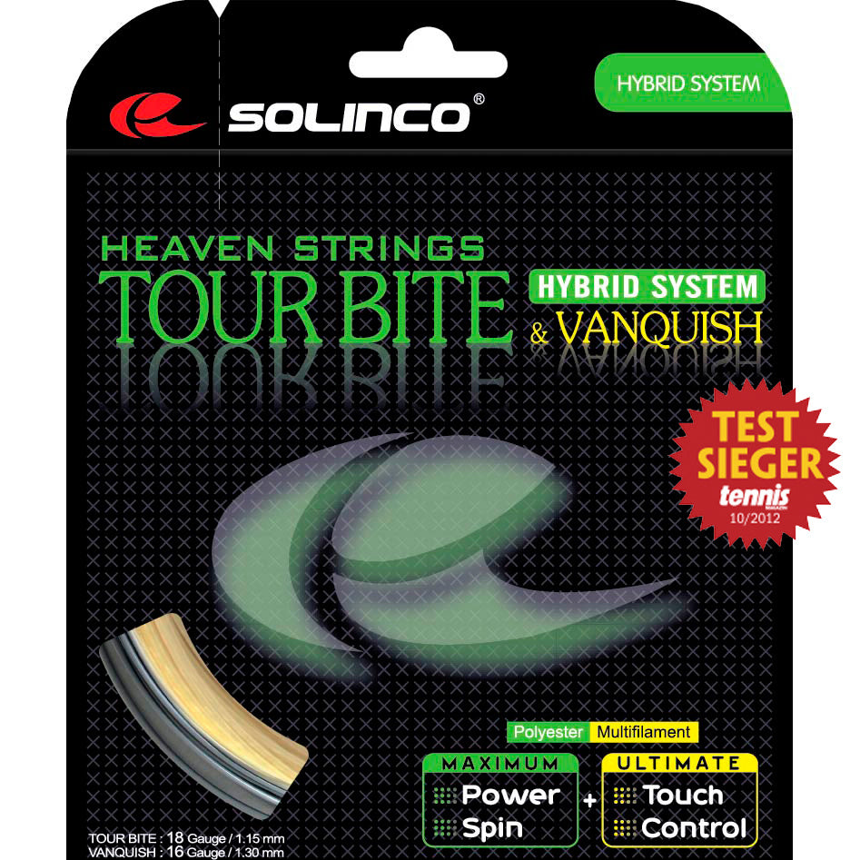 Solinco Tour Bite 6,8m Silber + Vanquish 6,3m Výpletová Sada 13,1m-Stříbrná ,Přírodní Barvy Solinco Tour Bite 6,8m Silber + Vanquish 6,3m Výpletová Sada 13,1m-Stříbrná ,Přírodní Barvy