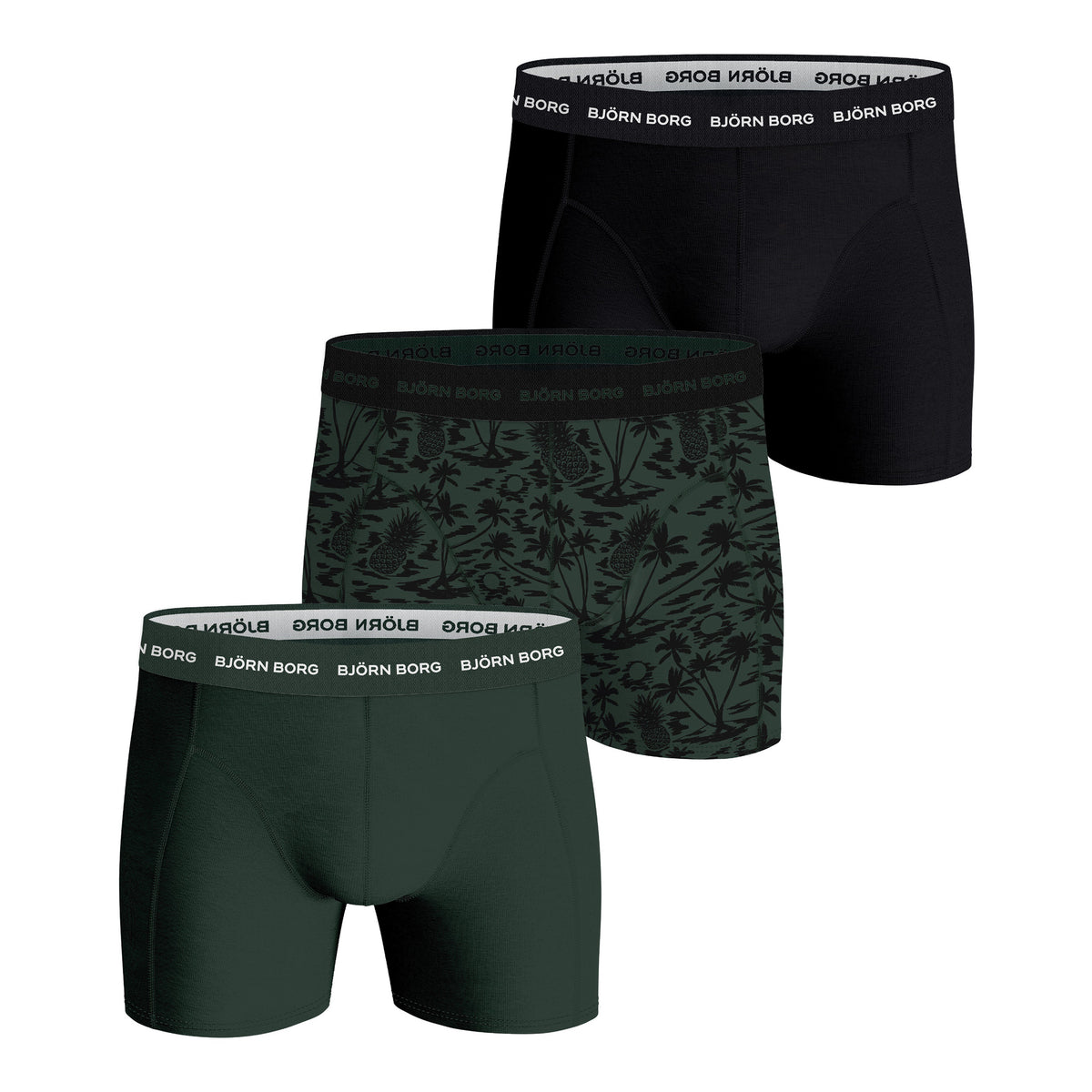 Björn Borg Cotton Stretch Trunk Trenýrky 3ks v baleni Muži - vícebarevné, Björn Borg Cotton Stretch Trunk Trenýrky 3ks v baleni Muži - vícebarevné,