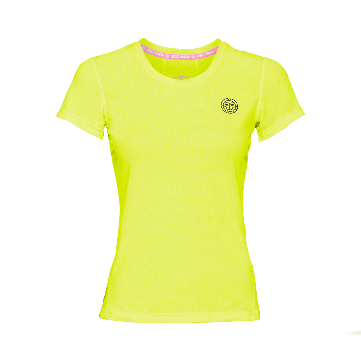 BIDI BADU Calla Tech Roundneck Tričko Dívky-Neonově Žlutá,Černá BIDI BADU Calla Tech Roundneck Tričko Dívky-Neonově Žlutá,Černá