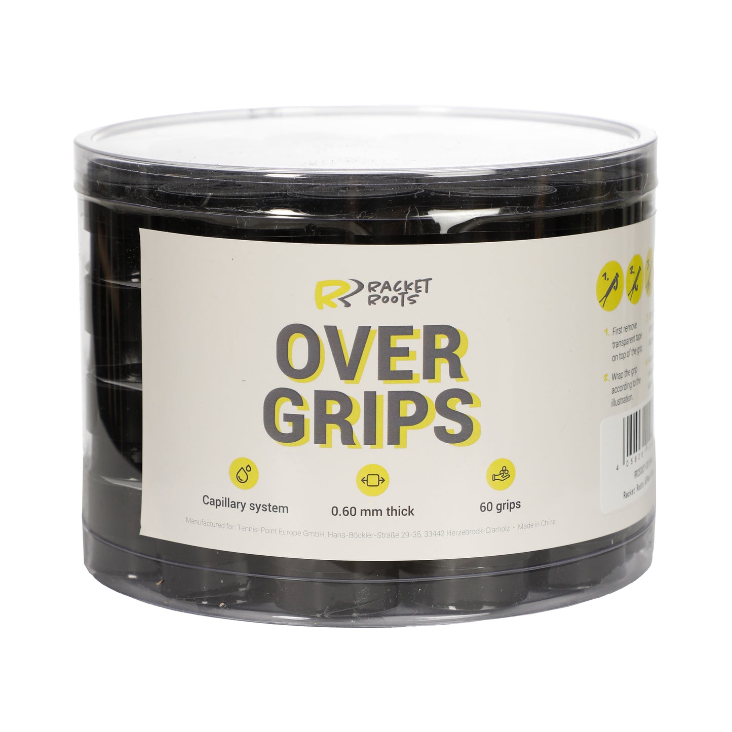 Racket Roots RR Grip 60ks Box-Černá Racket Roots RR Grip 60ks Box-Černá