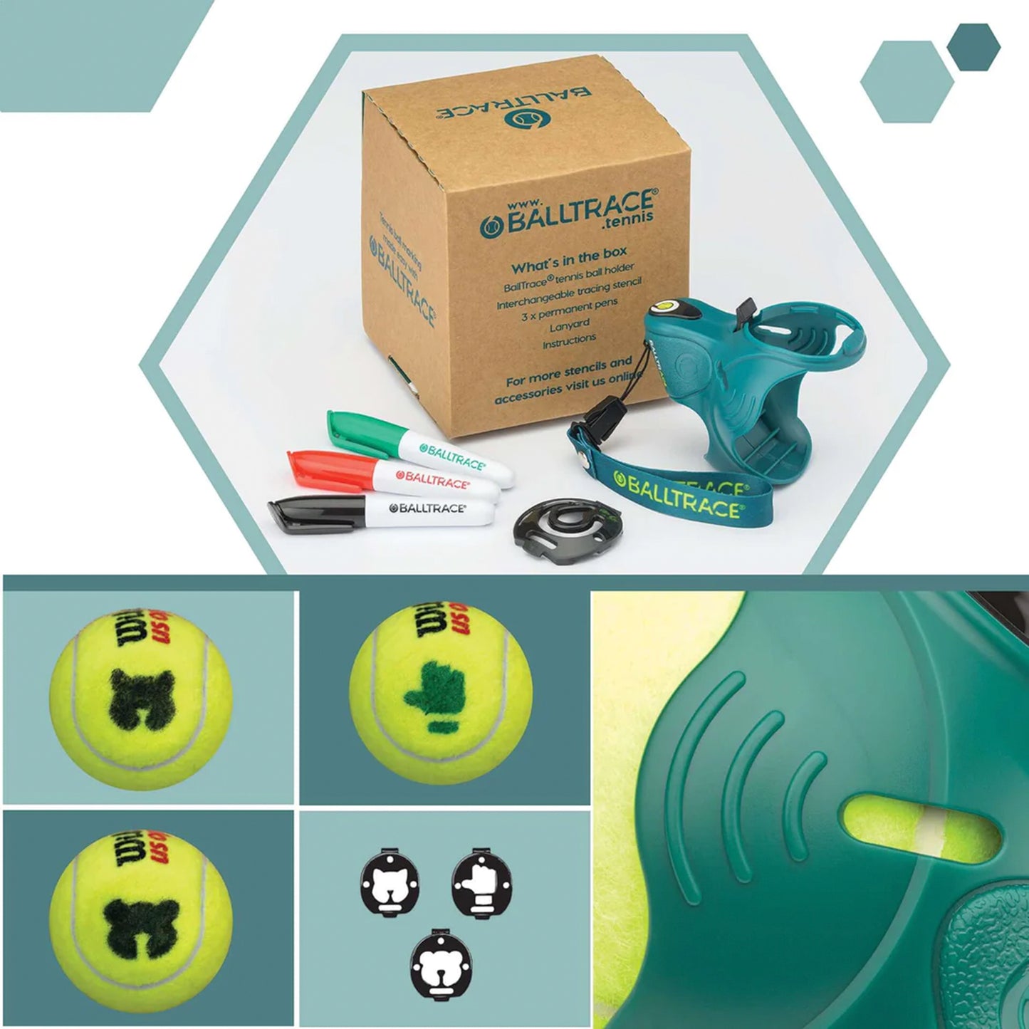 BallTrace Paws & Thumbs Značkovač Míčů-Zelená BallTrace Paws & Thumbs Značkovač Míčů-Zelená