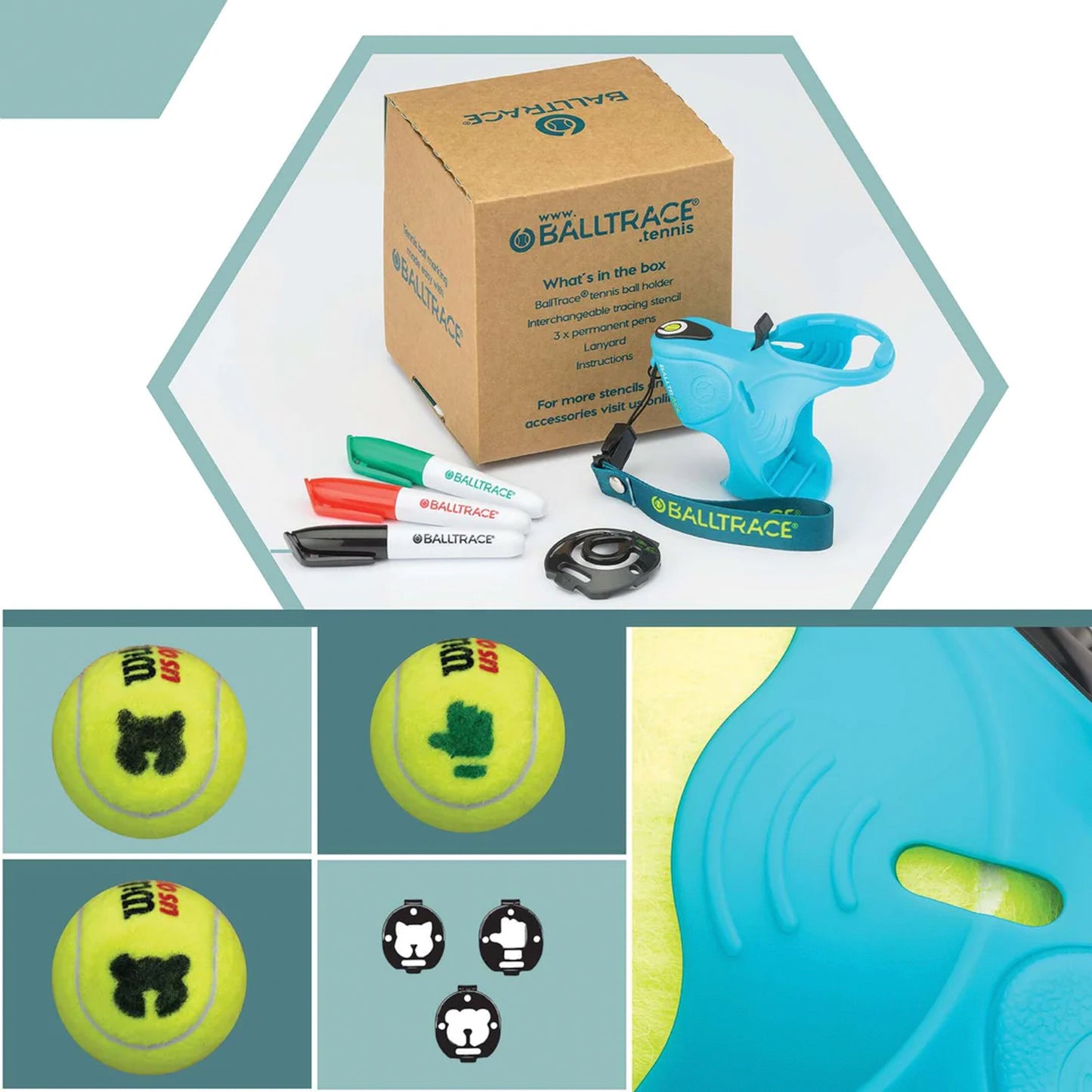 BallTrace Paws & Thumbs Značkovač Míčů-Modrá BallTrace Paws & Thumbs Značkovač Míčů-Modrá