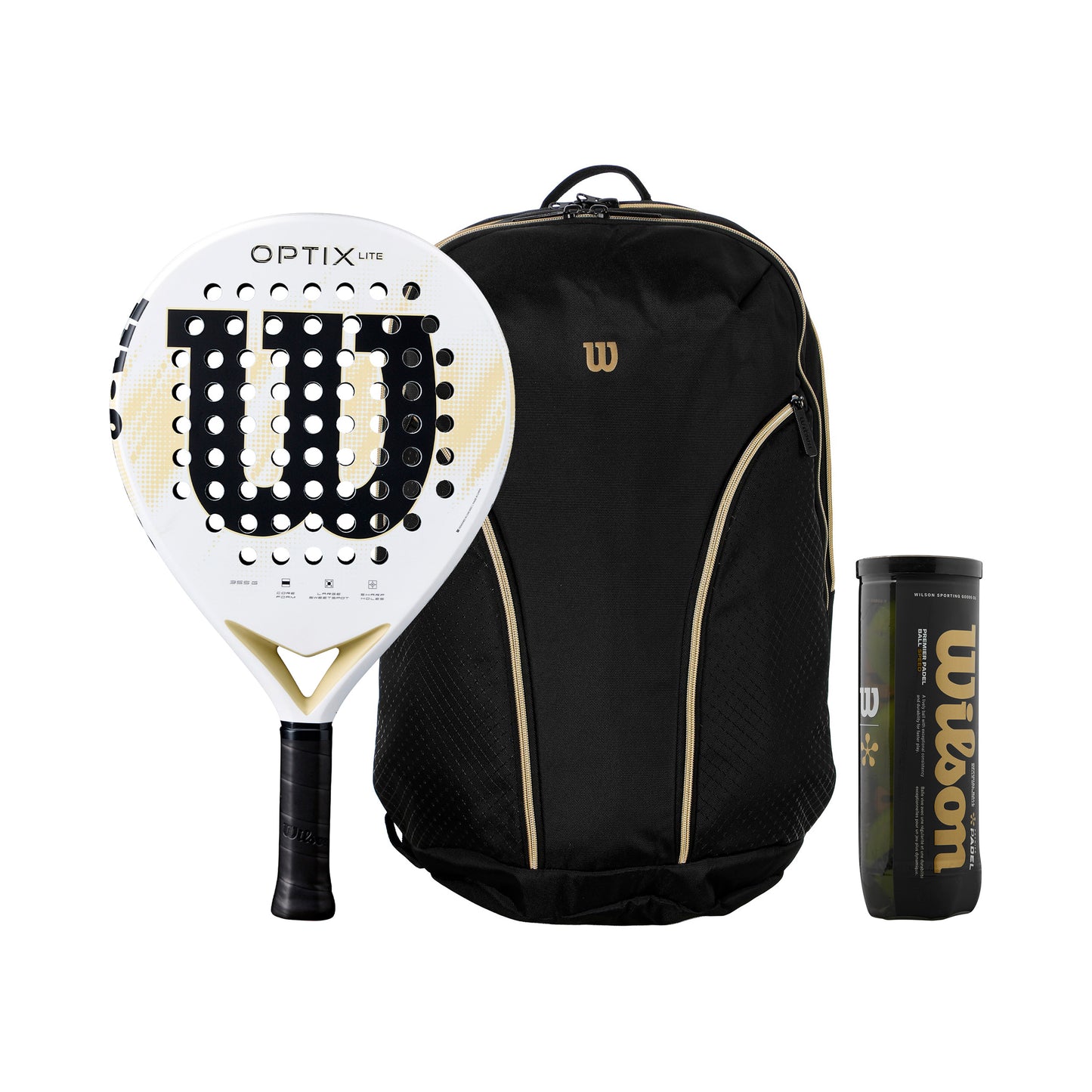 Wilson 3ks v baleni Optix V2 Lite Navíc dóza na míče, Navíc taška na raketu Wilson 3ks v baleni Optix V2 Lite Navíc dóza na míče, Navíc taška na raketu