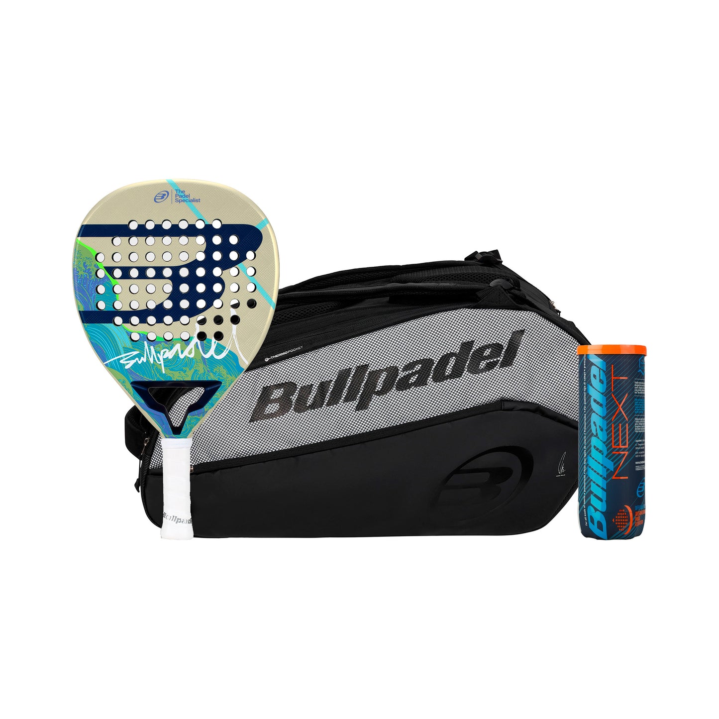 Bullpadel Iconic Light 26 Navíc taška na raketu, Navíc dóza na míče Bullpadel Iconic Light 26 Navíc taška na raketu, Navíc dóza na míče