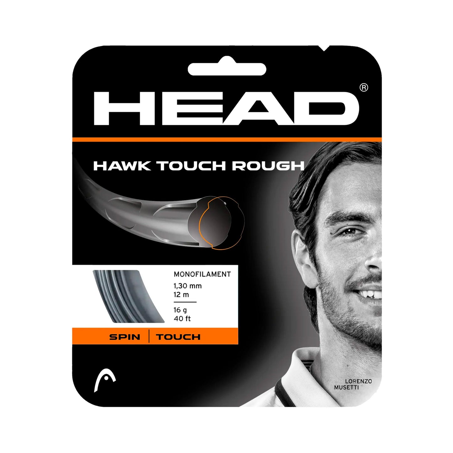 HEAD Hawk Touch Rough Výpletová sada 12m - černá HEAD Hawk Touch Rough Výpletová sada 12m - černá