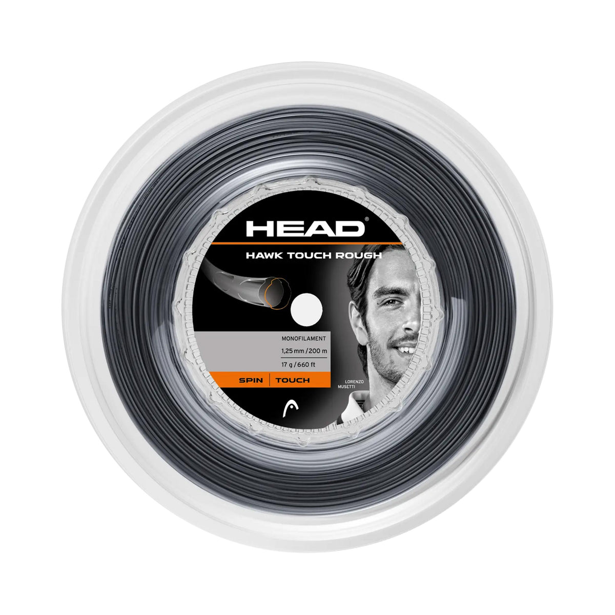 HEAD Hawk Touch Rough Výplet - role 200m - černá HEAD Hawk Touch Rough Výplet - role 200m - černá