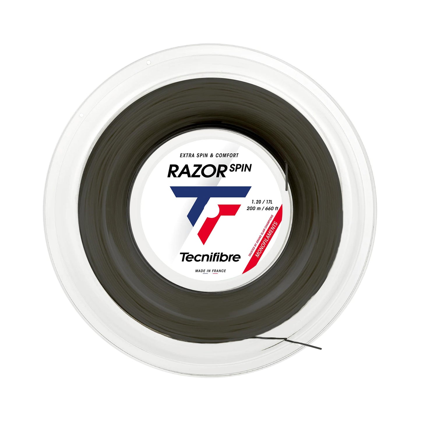 Tecnifibre Razor Spin Výplet - role 200m - černá Tecnifibre Razor Spin Výplet - role 200m - černá