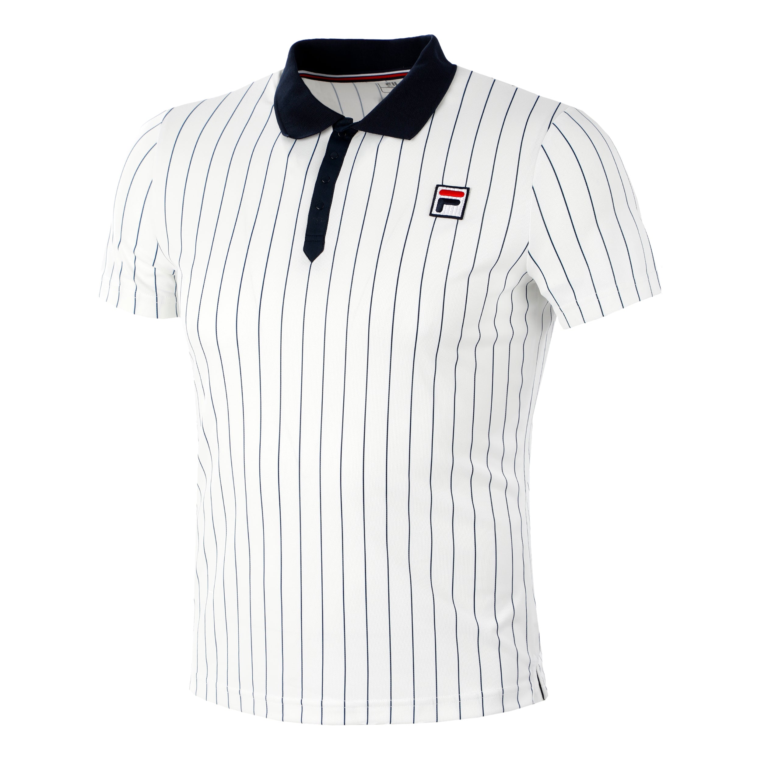 Fila Stripes Björn Pólo Muži - bílá, tmavě modrá