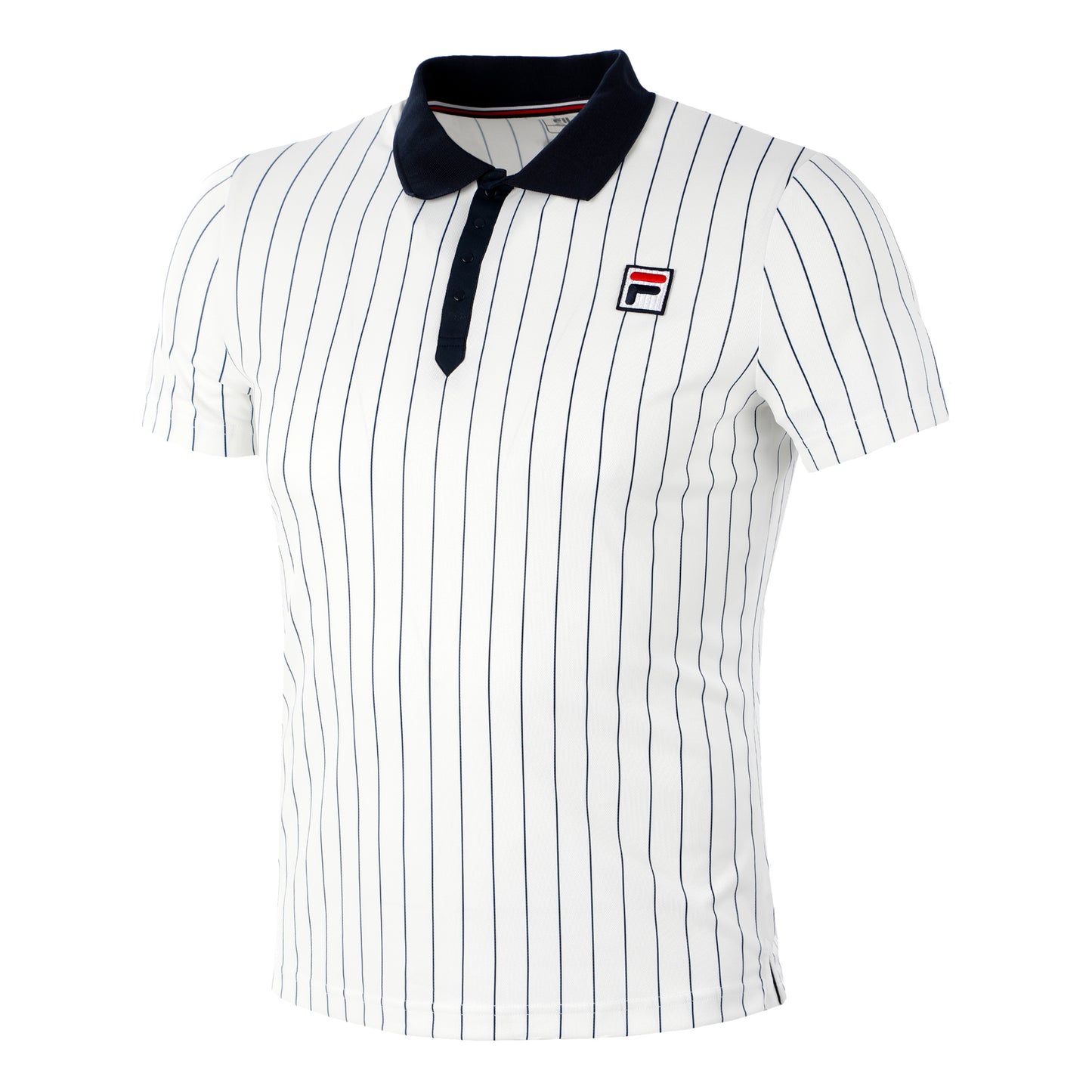 Fila Stripes Björn Pólo Muži - bílá, tmavě modrá