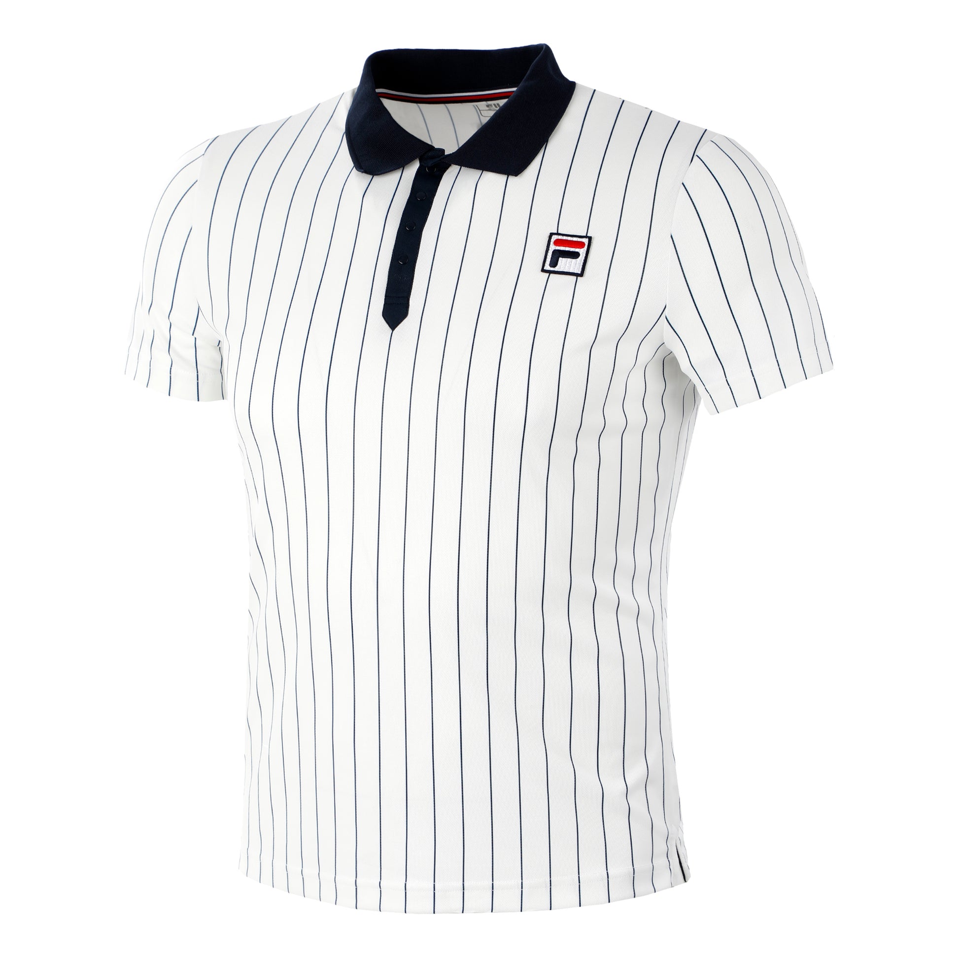 Fila Stripes Björn Pólo Muži - bílá, tmavě modrá