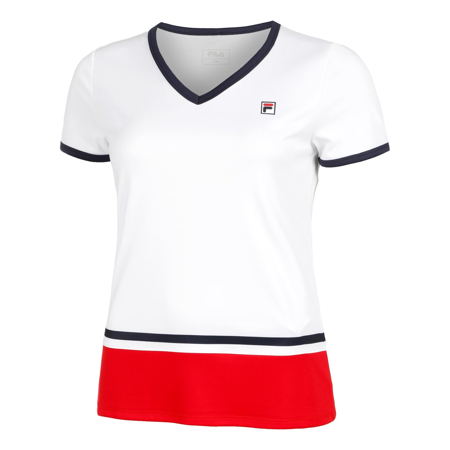 Fila Elisabeth Tričko Dámy-Bílá,Červená