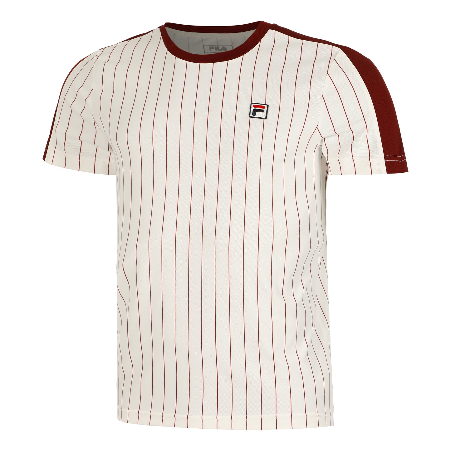Fila Stripes Jascha 2 Tričko Muži-Bílá,Tmavě Červená