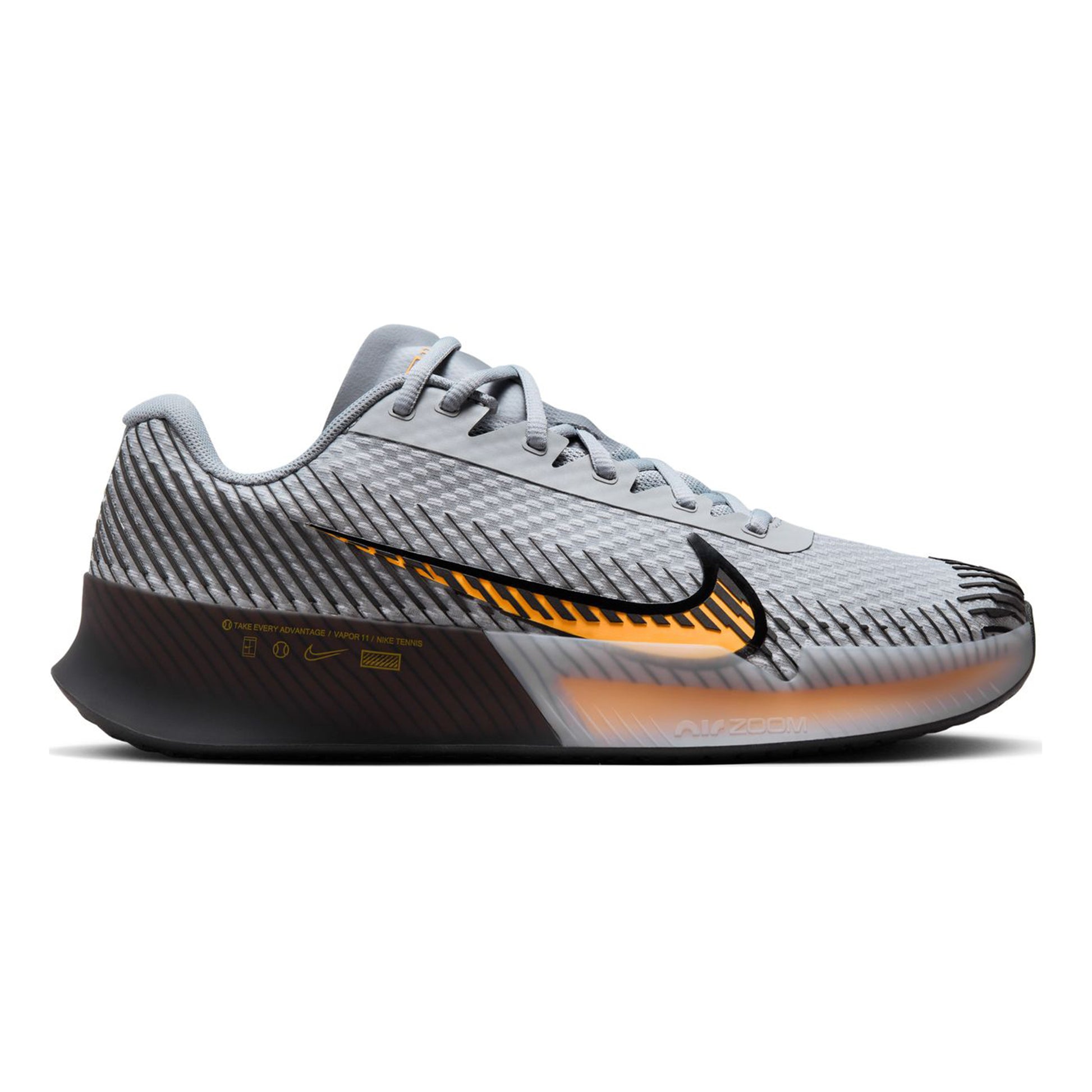 Nike Air Zoom Vapor 11 Obuv na všechny povrchy Muži - šedá, oranžová