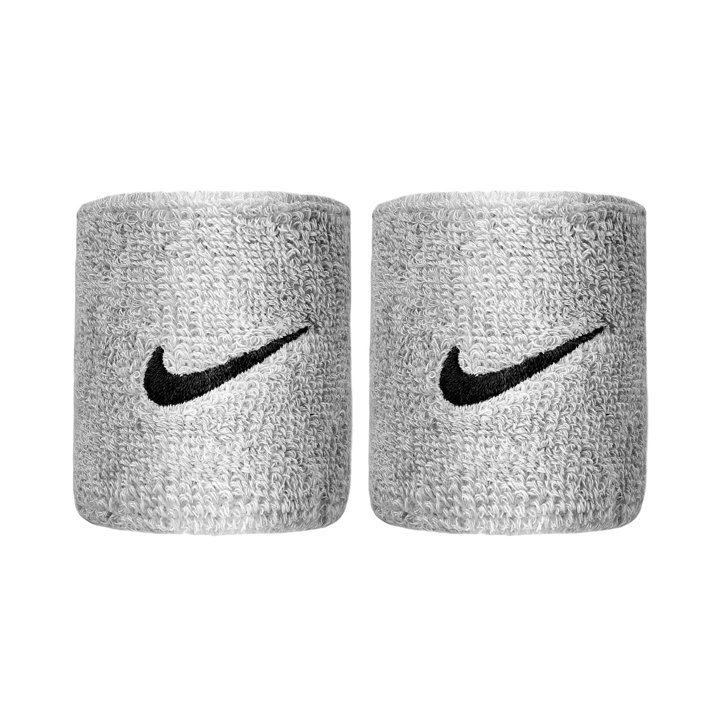 Nike Swoosh Potítko 2ks v baleni krátký - světle šedá, černá